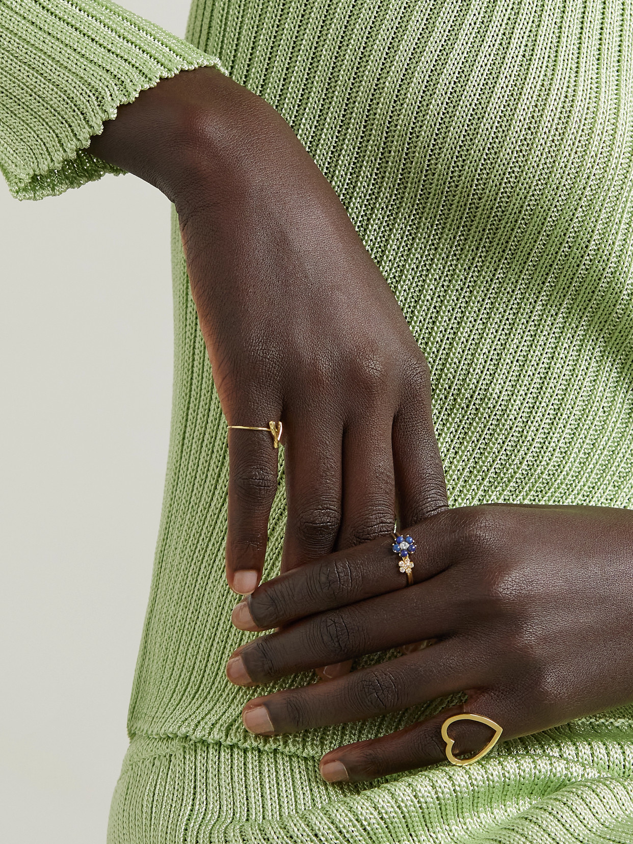 Jennifer Meyer 18-karat Gold, Lapis Lazuli And Diamond Ring In Gold