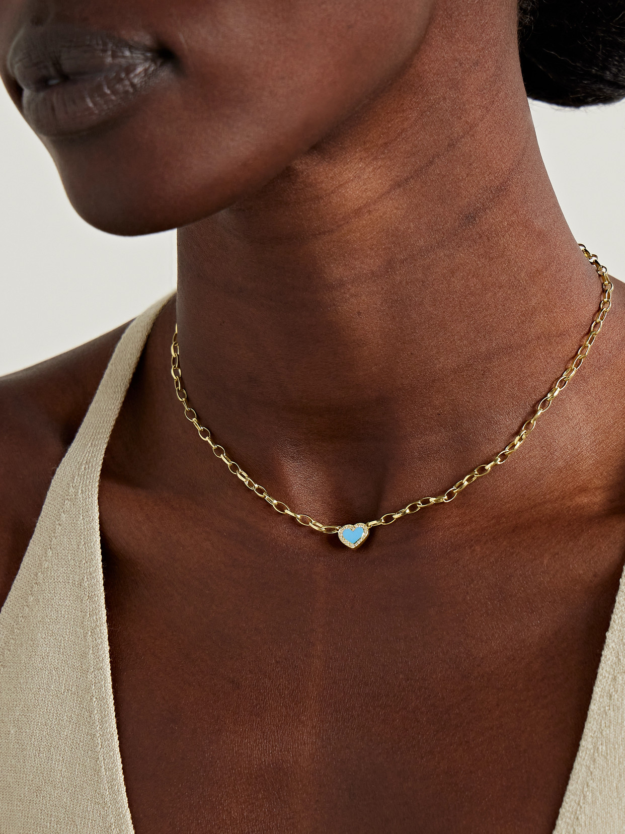 Jennifer Meyer Small Edith 18-karat Gold, Turquoise And Diamond Necklace In Gold