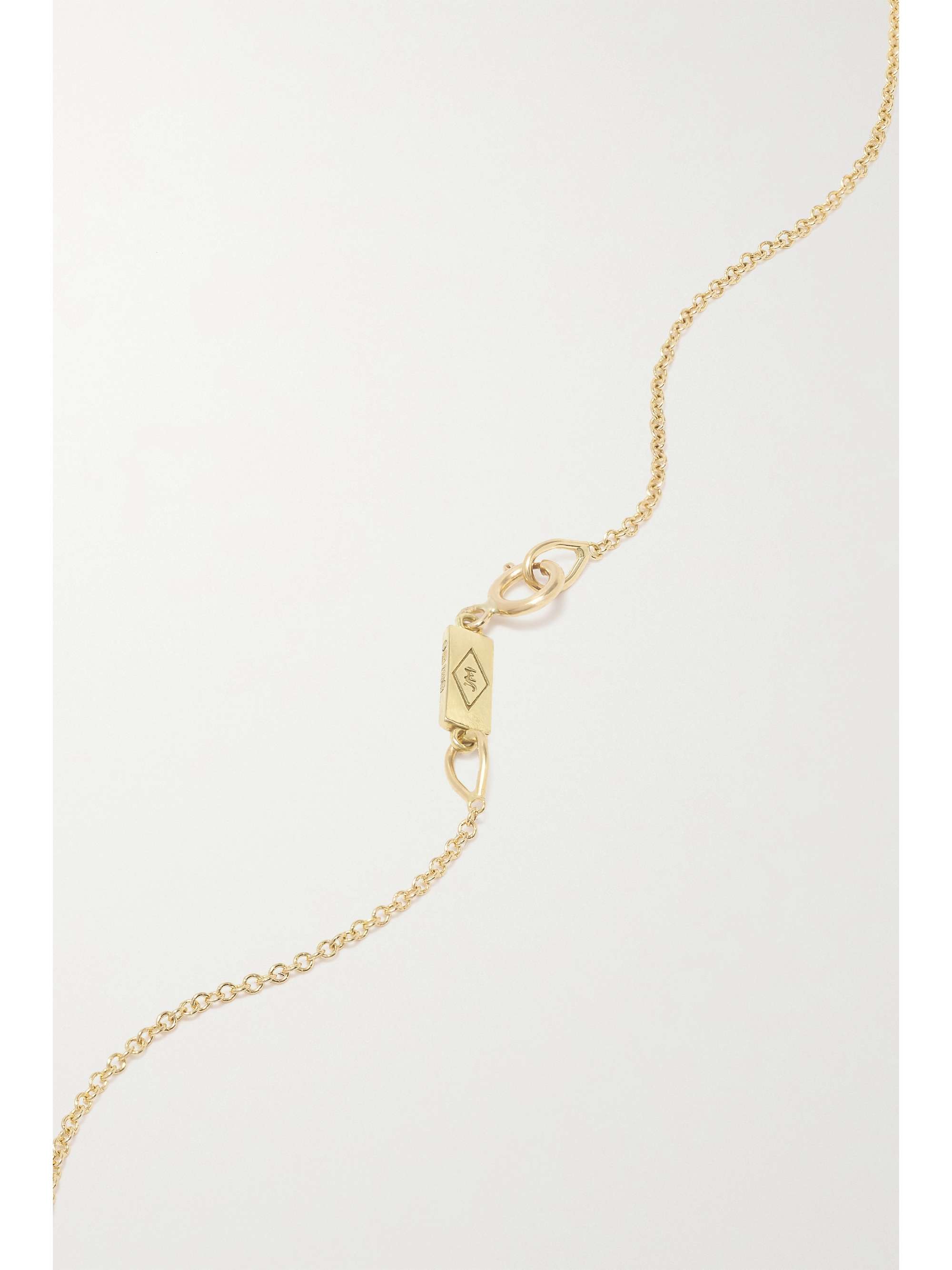 JENNIFER MEYER Evil Eye Mini Kette aus 18 Karat Gold mit Diamanten