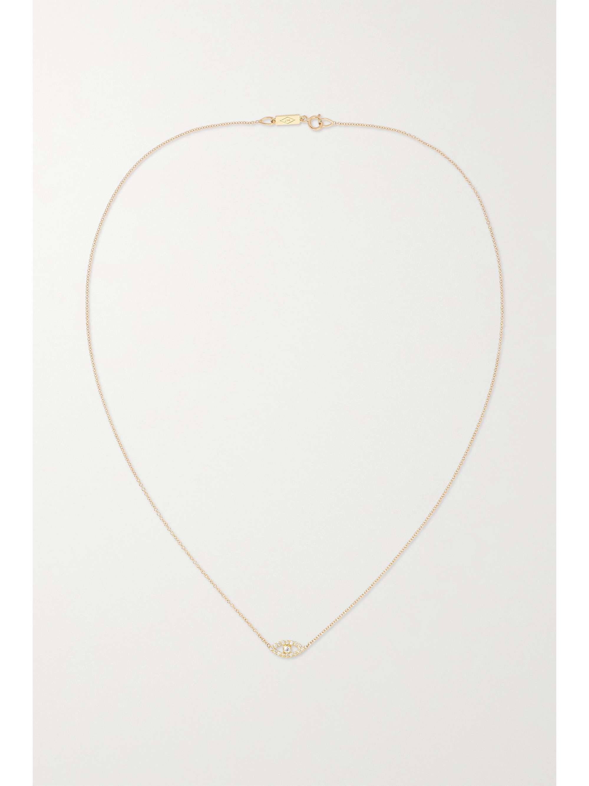 JENNIFER MEYER Evil Eye Mini Kette aus 18 Karat Gold mit Diamanten