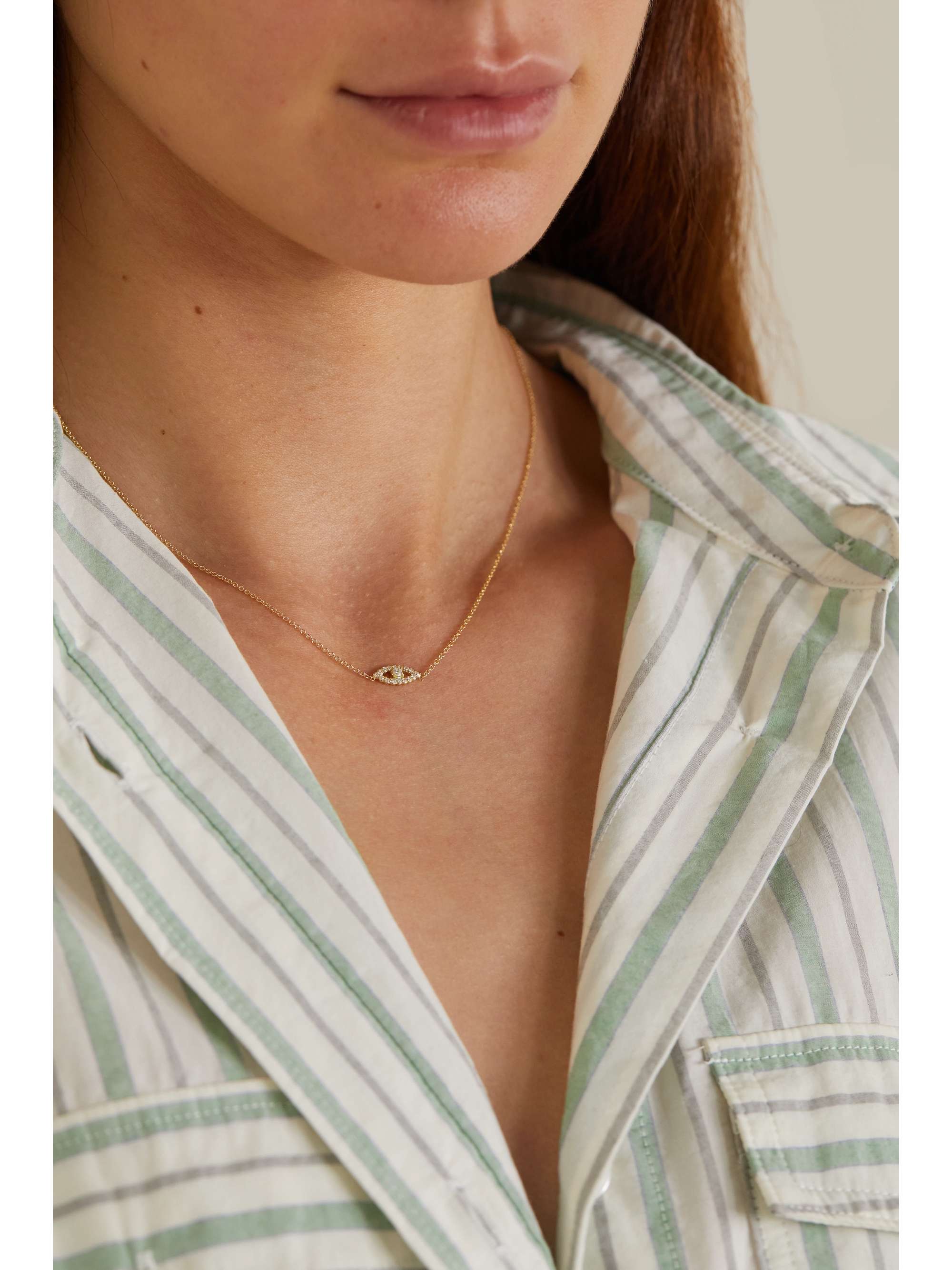 JENNIFER MEYER Mama 18 karat gold necklace NET A PORTER