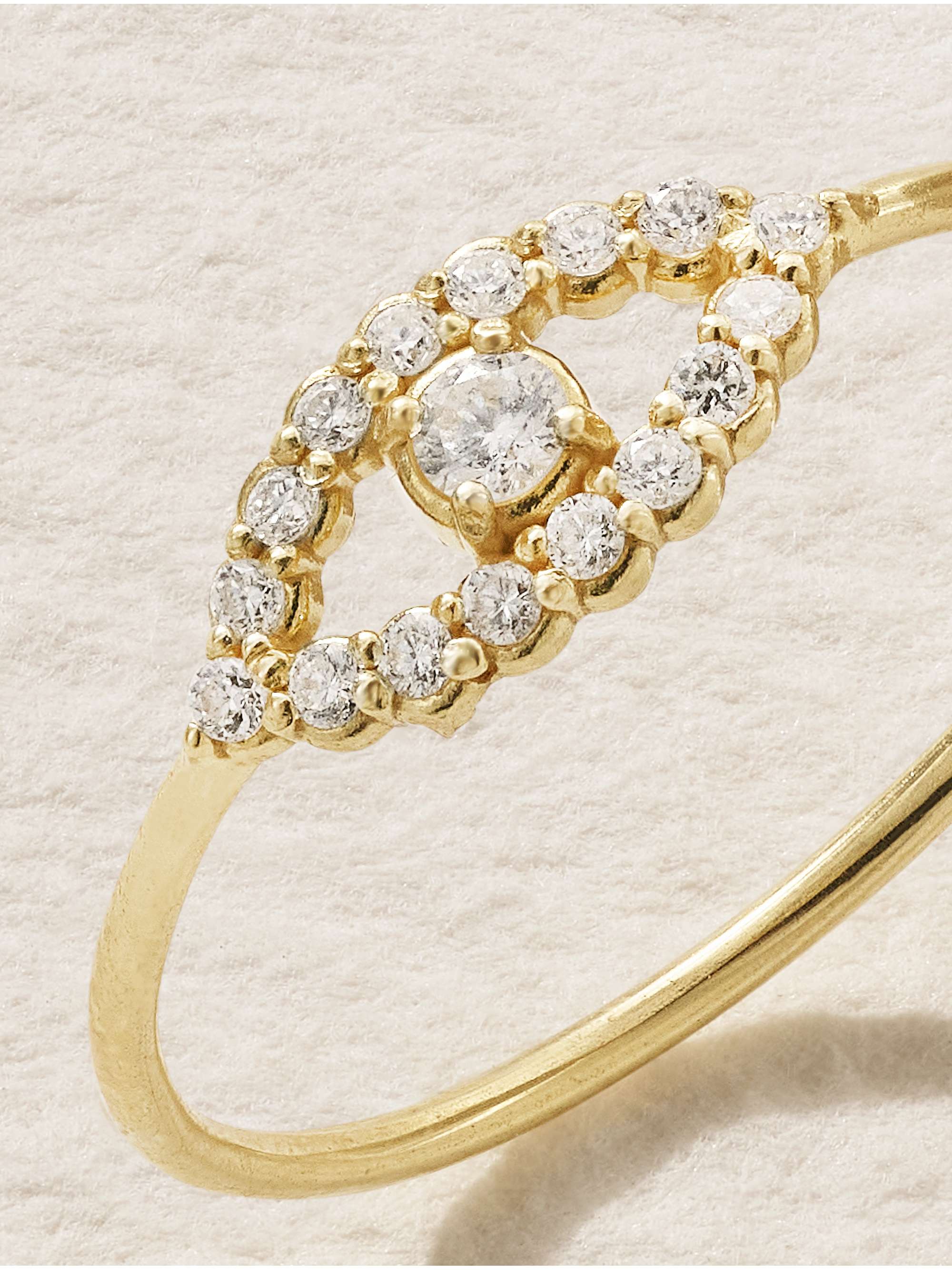 JENNIFER MEYER Evil Eye 18-karat gold diamond ring
