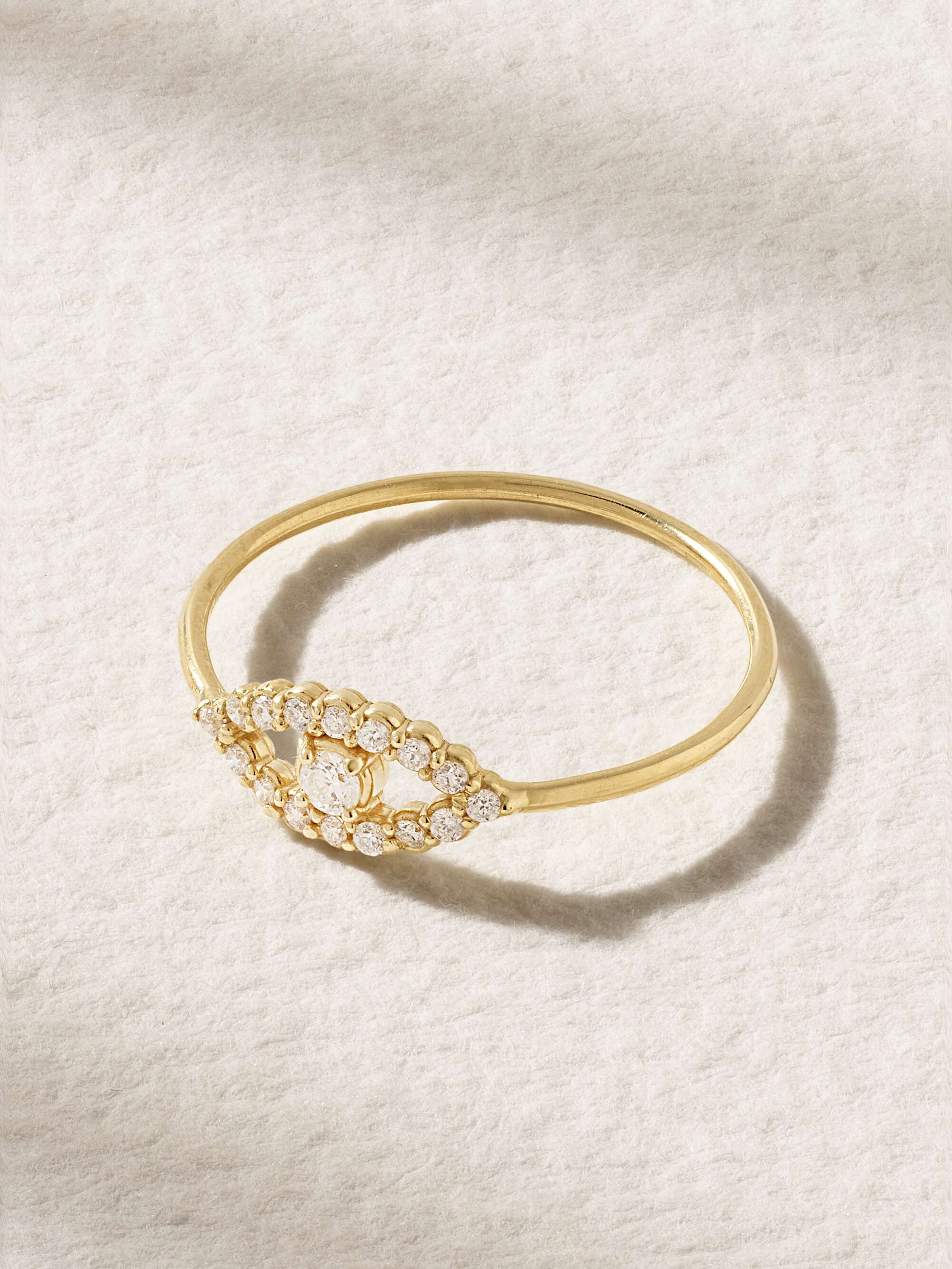 JENNIFER MEYER Evil Eye 18-karat gold diamond ring | NET-A-PORTER