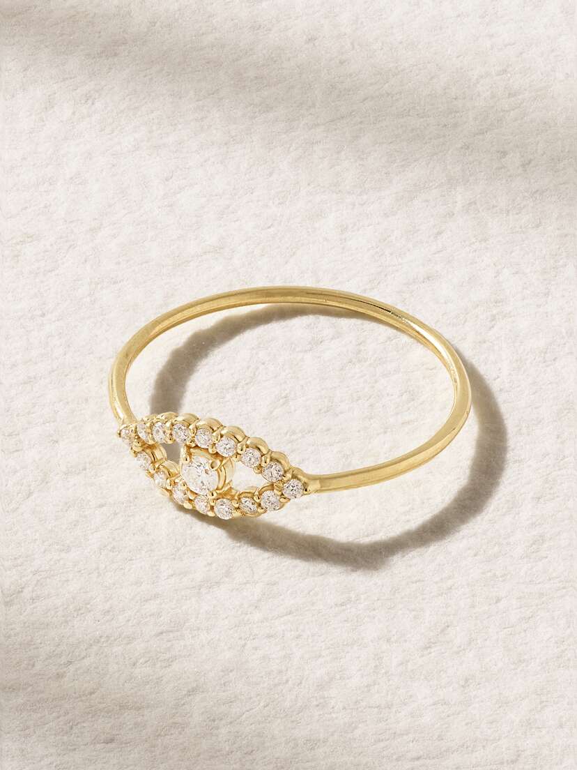 Jennifer Meyer Evil Eye 1-karat Gold Diamond Ring