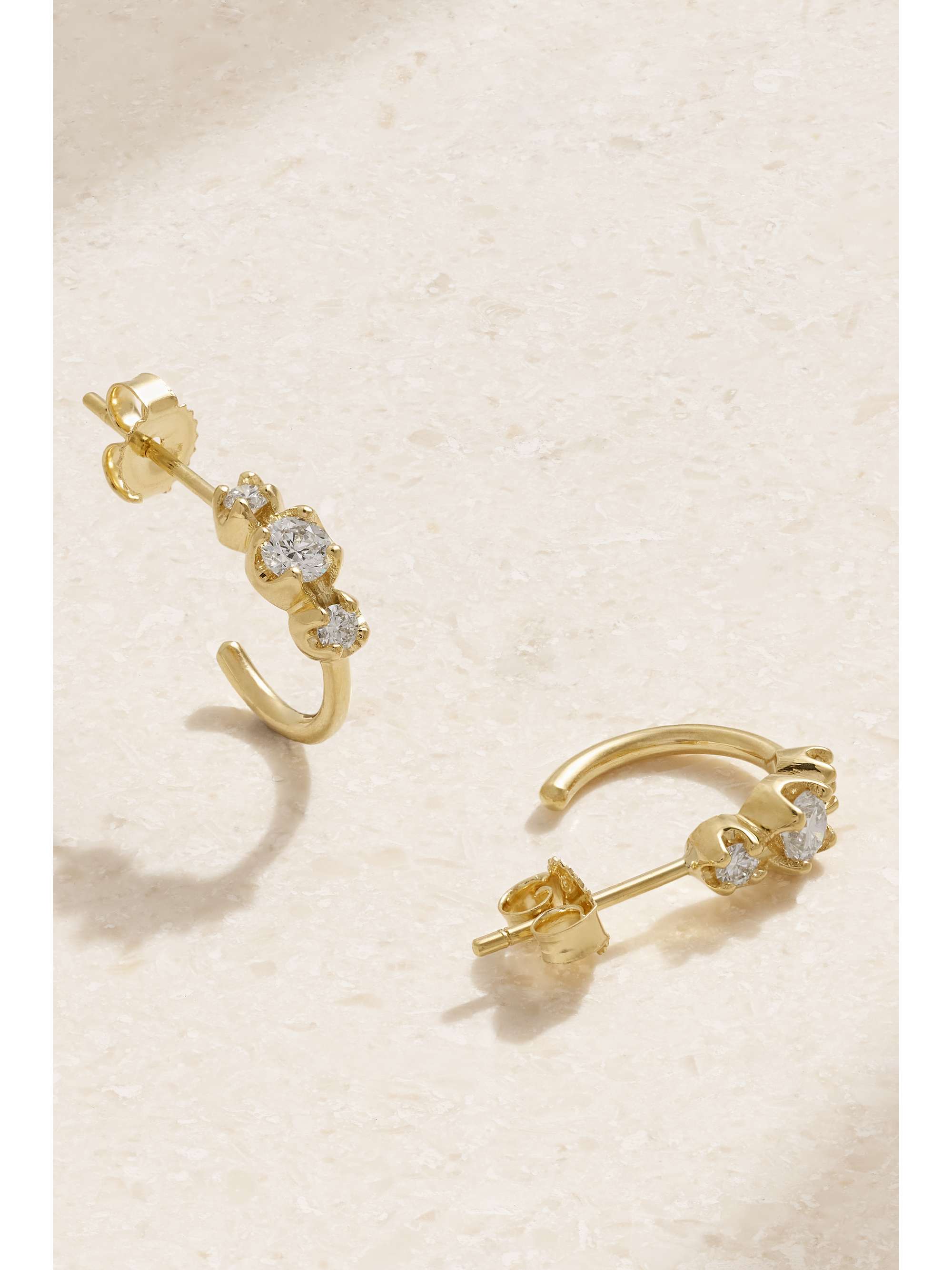 JENNIFER MEYER 18-karat gold diamond earrings