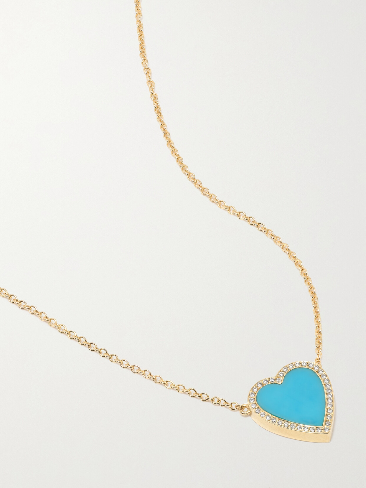 Jennifer Meyer - 18-karat Gold, Turquoise And Diamond Necklace - one size 22 Awaiting product image