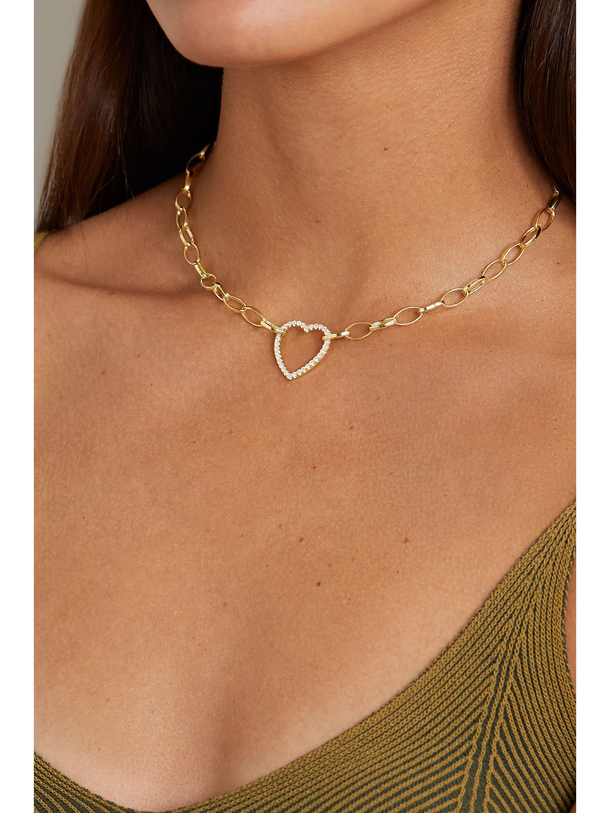 JENNIFER MEYER Medium Edith 18-karat gold diamond necklace
