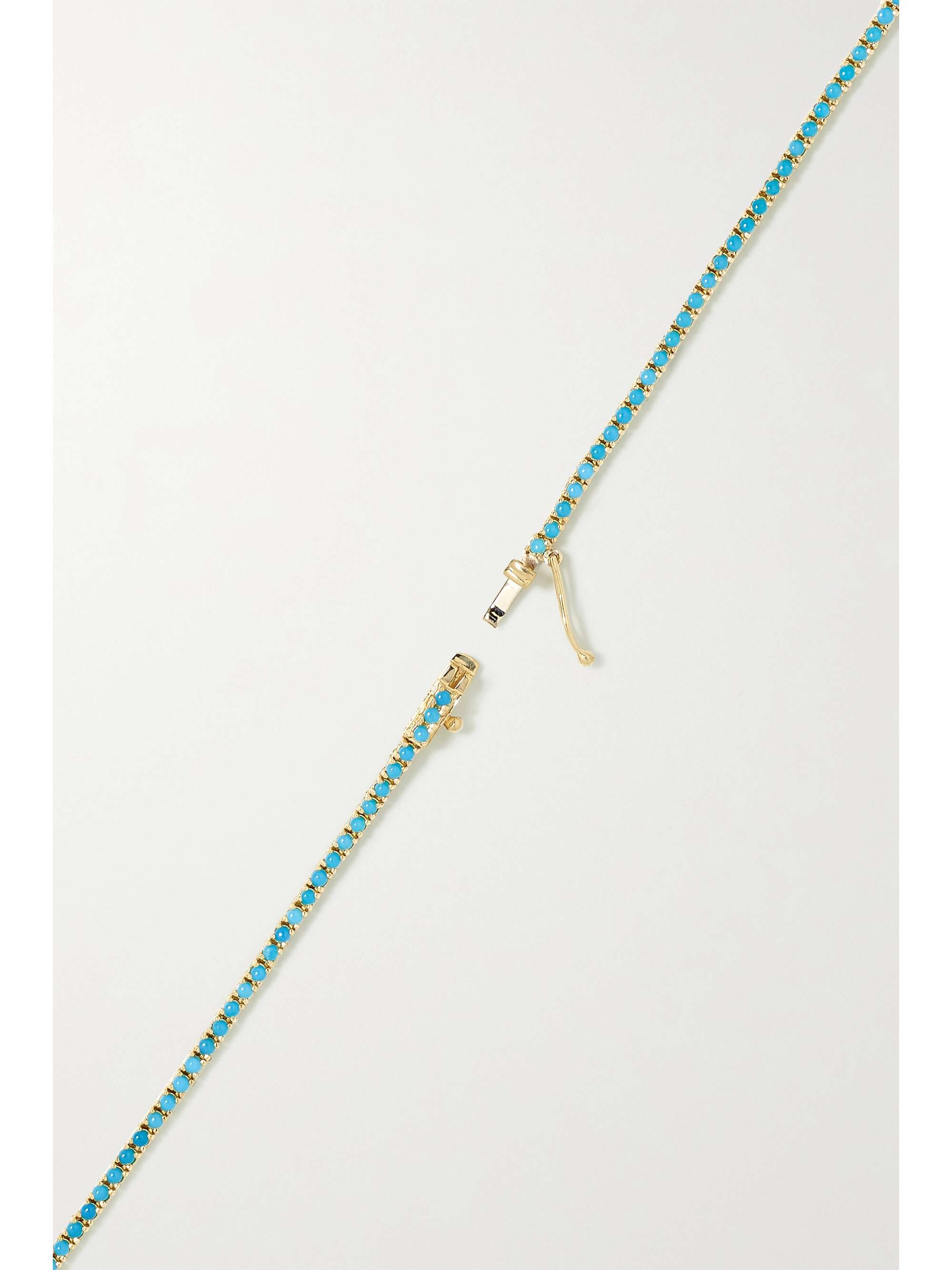 JENNIFER MEYER 18-karat gold, turquoise and diamond necklace