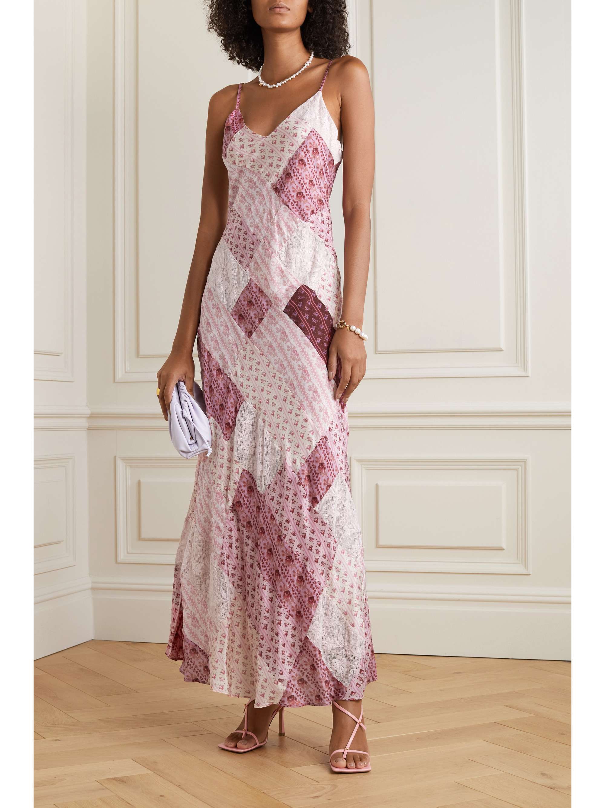 patchwork floral dress