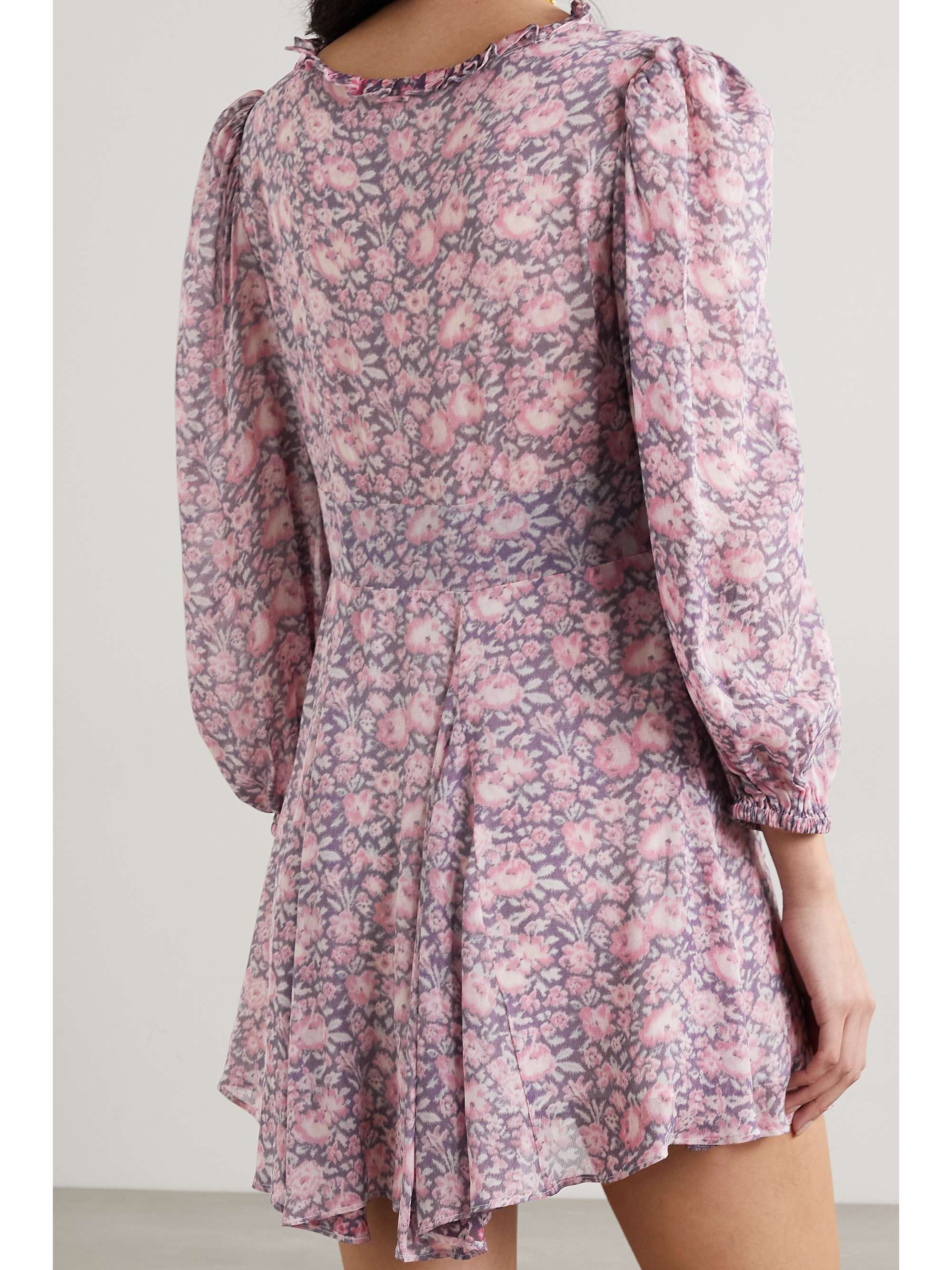 Purple Cassidy floral-print georgette 