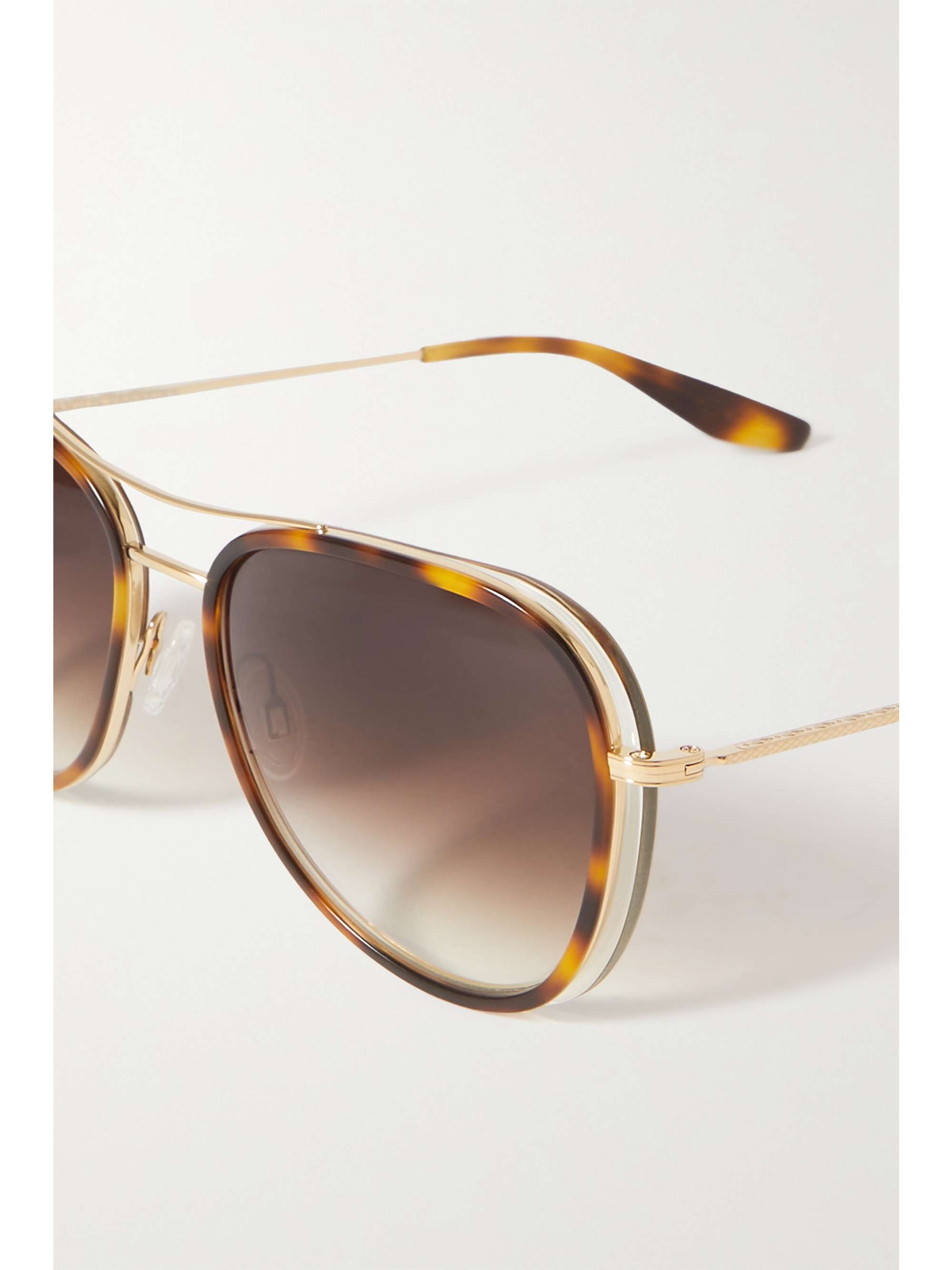 BARTON PERREIRA Gesner aviator-style tortoiseshell acetate and gold-tone sunglasses