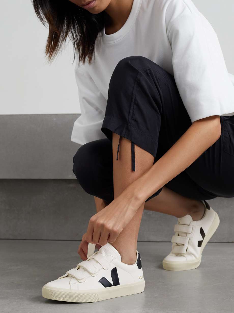 VEJA Recife rubbertrimmed leather sneakers NETAPORTER