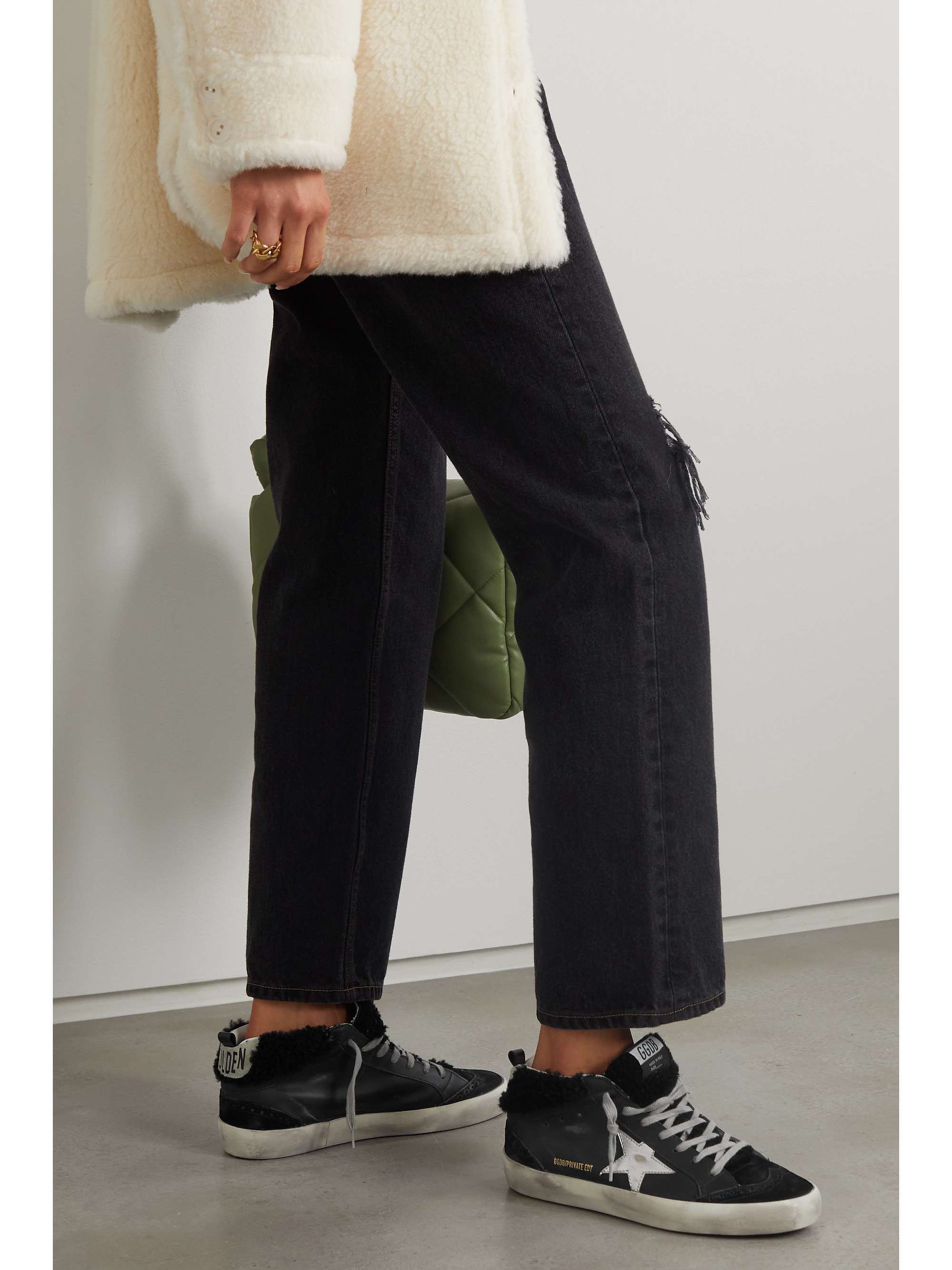 Black suede sale golden goose
