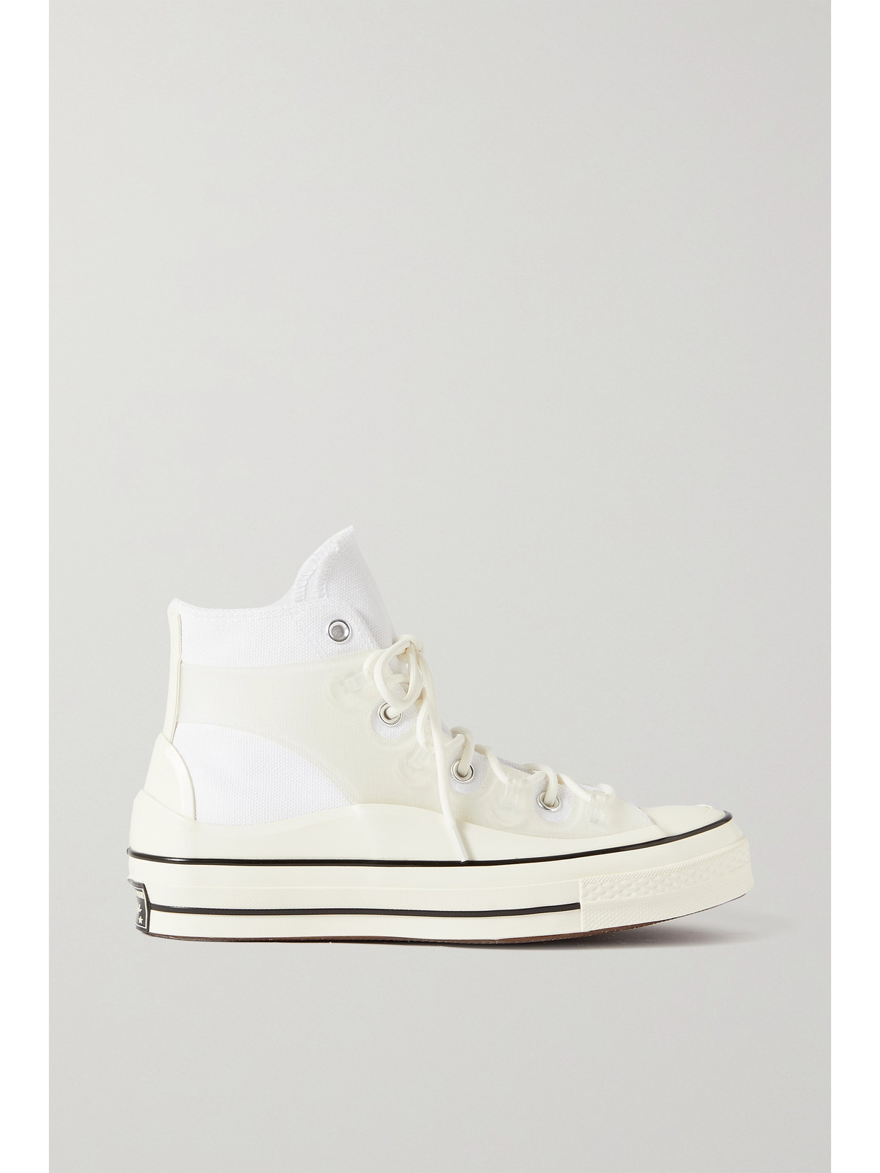 CONVERSE CHUCK TAYLOR ALL STAR 70 RUBBER-TRIMMED CANVAS HIGH-TOP SNEAKERS