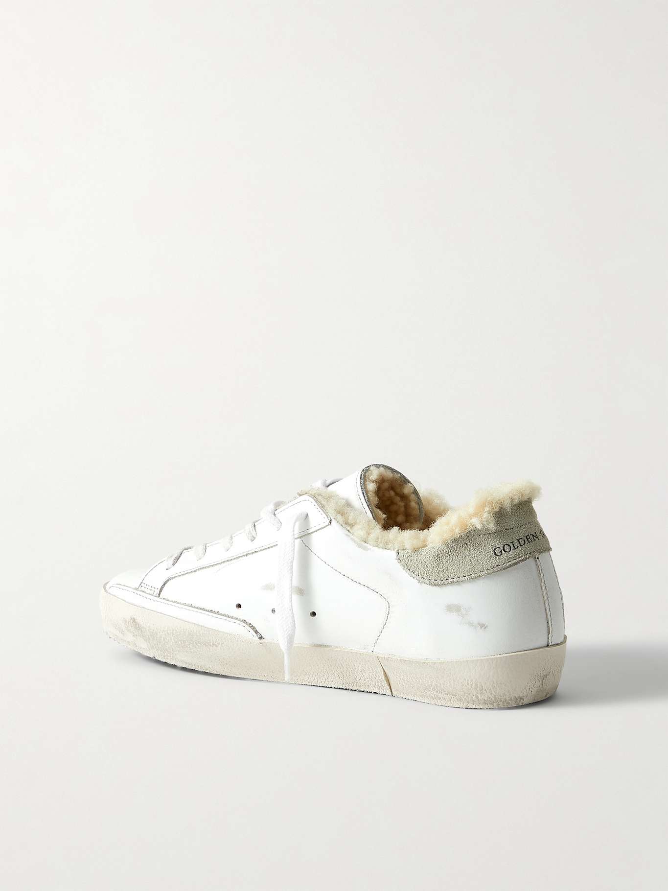 shearling lined golden goose sneakers