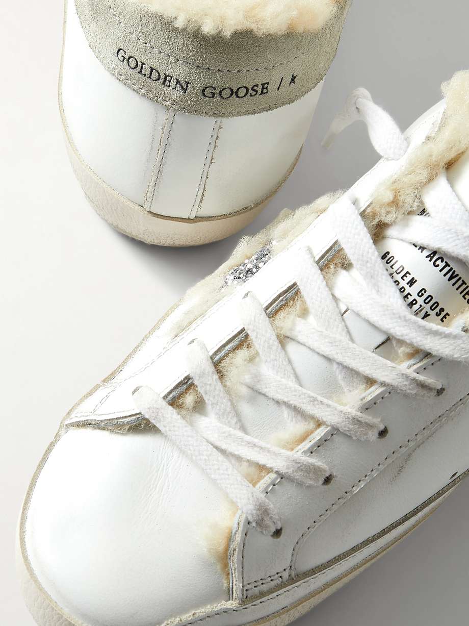 shearling lined golden goose sneakers
