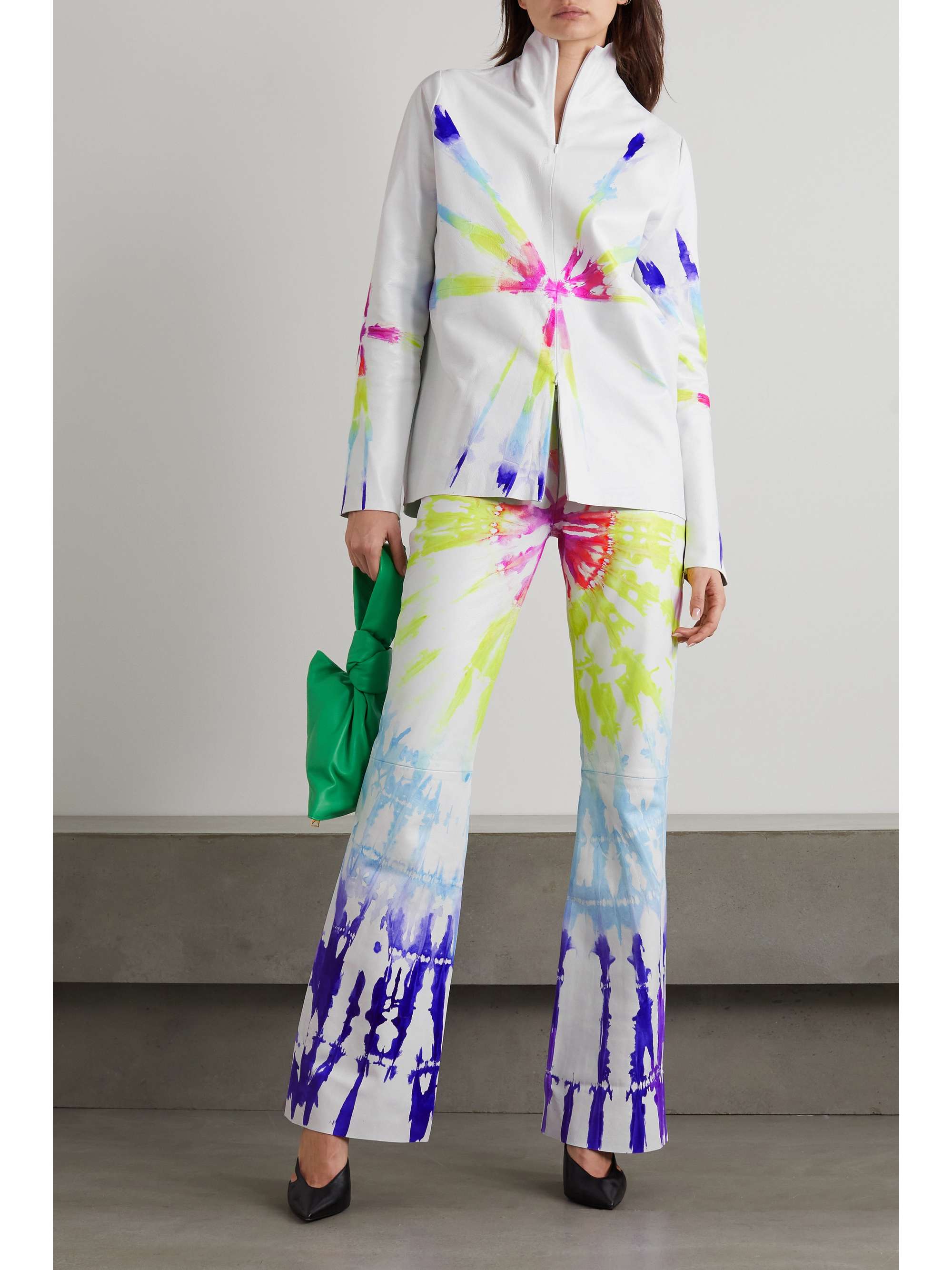 CONNER IVES + The Vanguard tie-dyed leather jacket