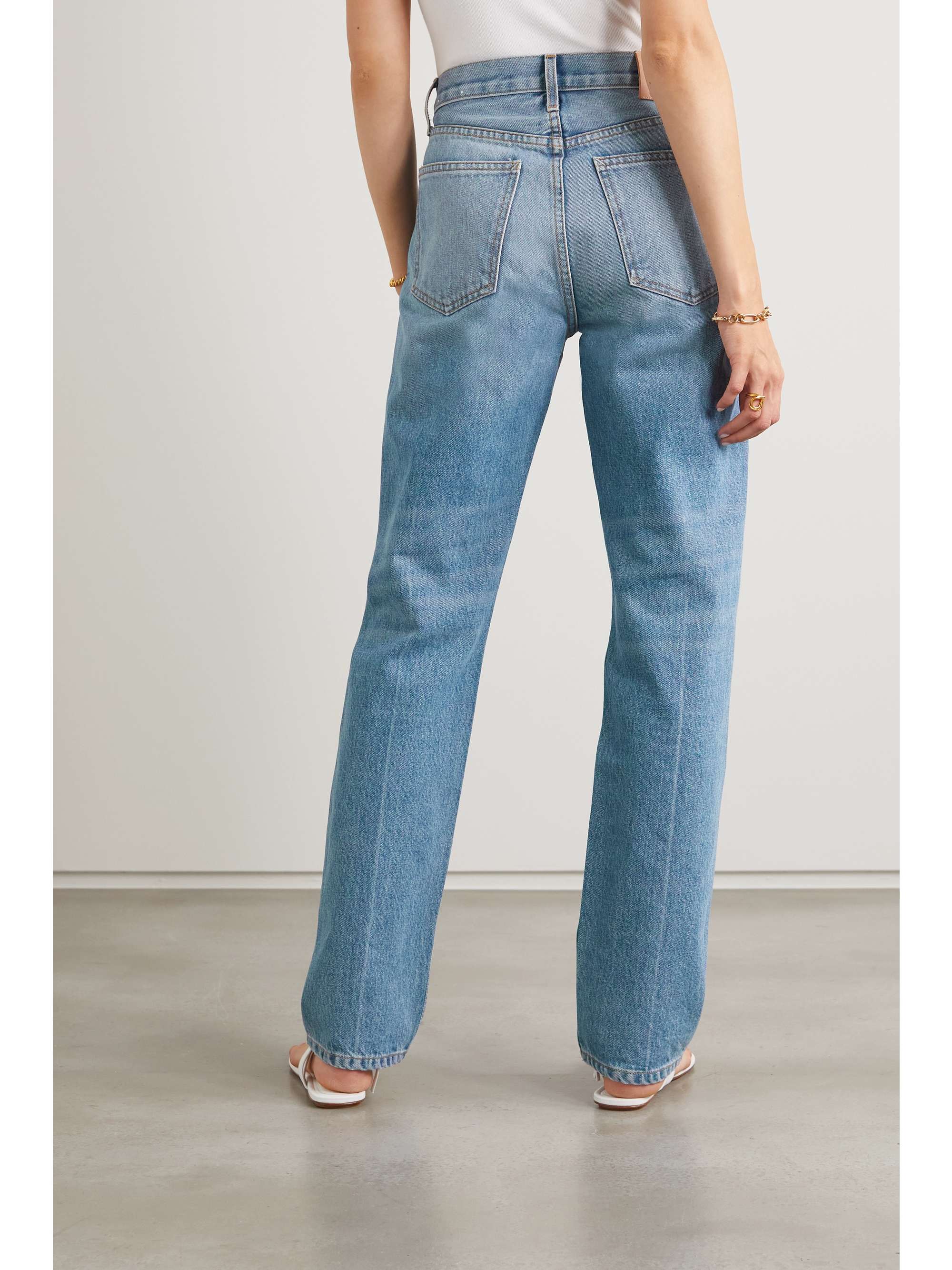 Mid denim Marcel high-rise straight-leg 