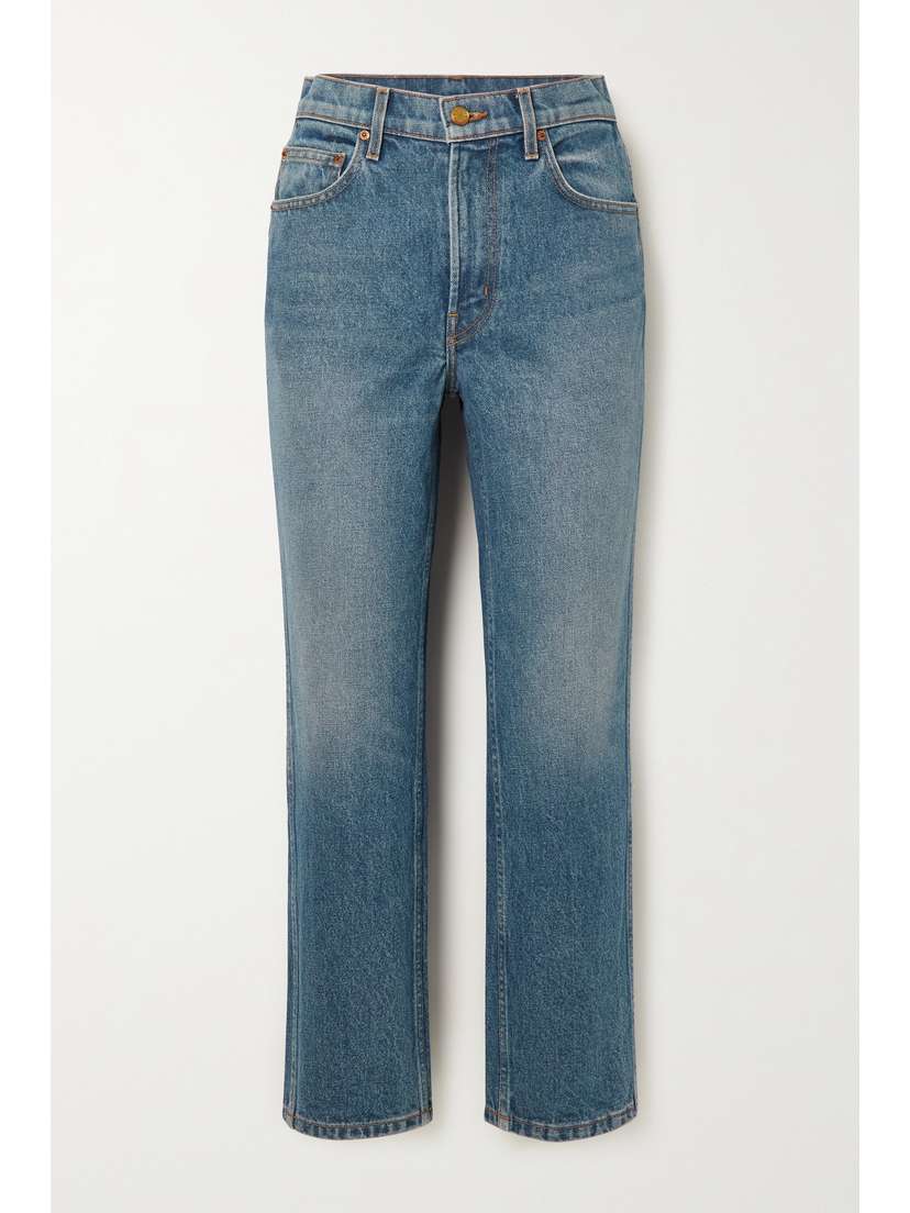B SIDES Louis Cropped High-rise Straight-leg Jeans
