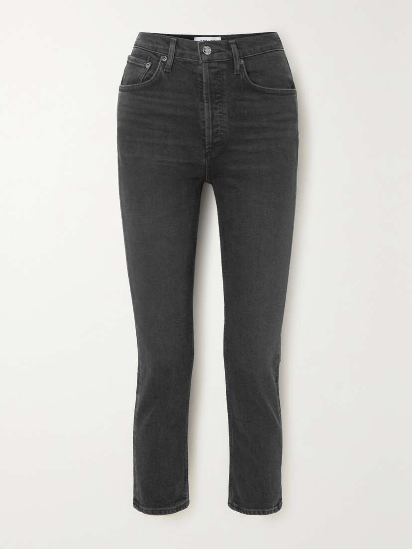 AGOLDE Riley Cropped High-rise Straight-leg Jeans
