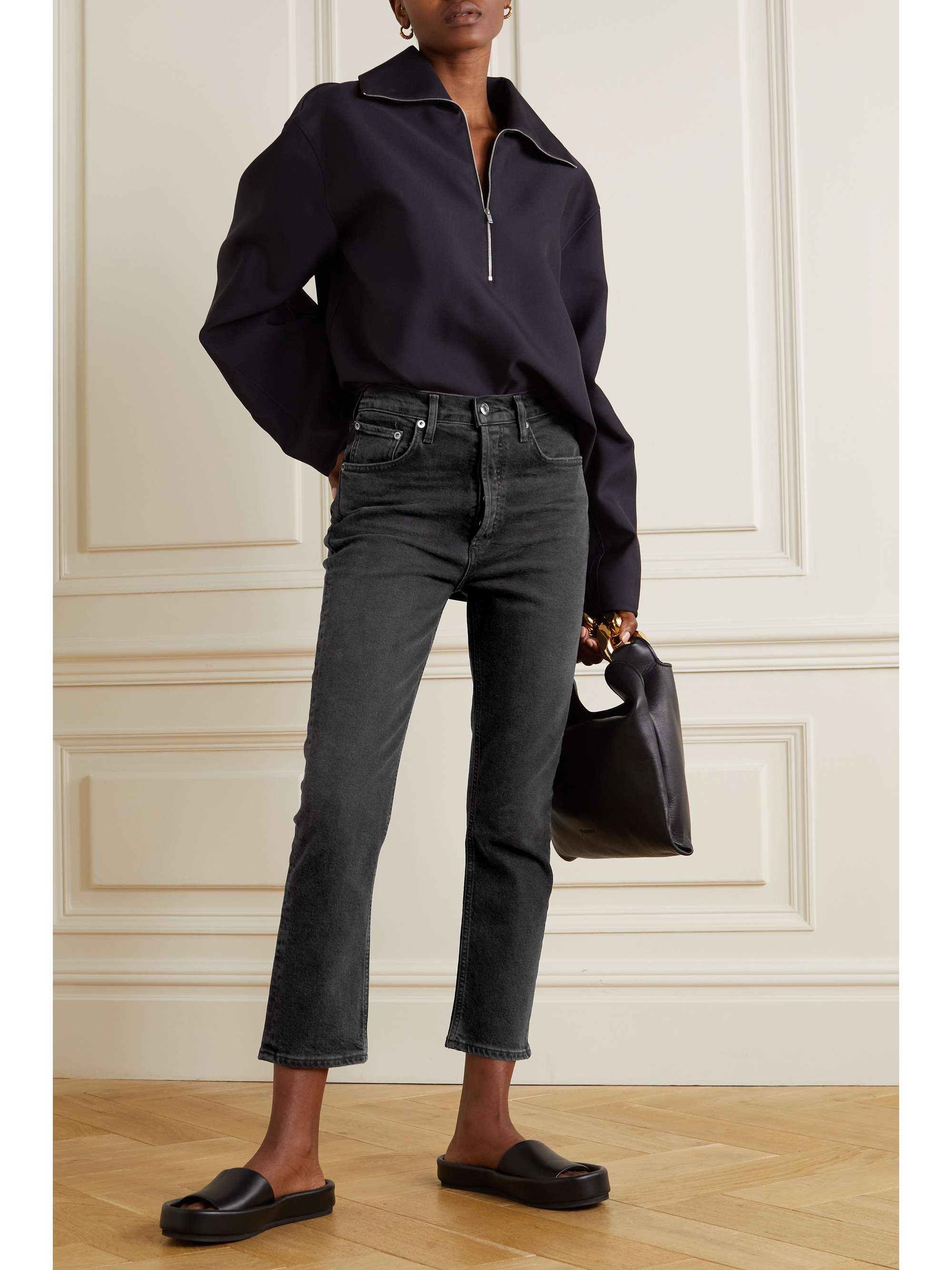 AGOLDE Riley cropped high-rise straight-leg jeans | NET-A-PORTER