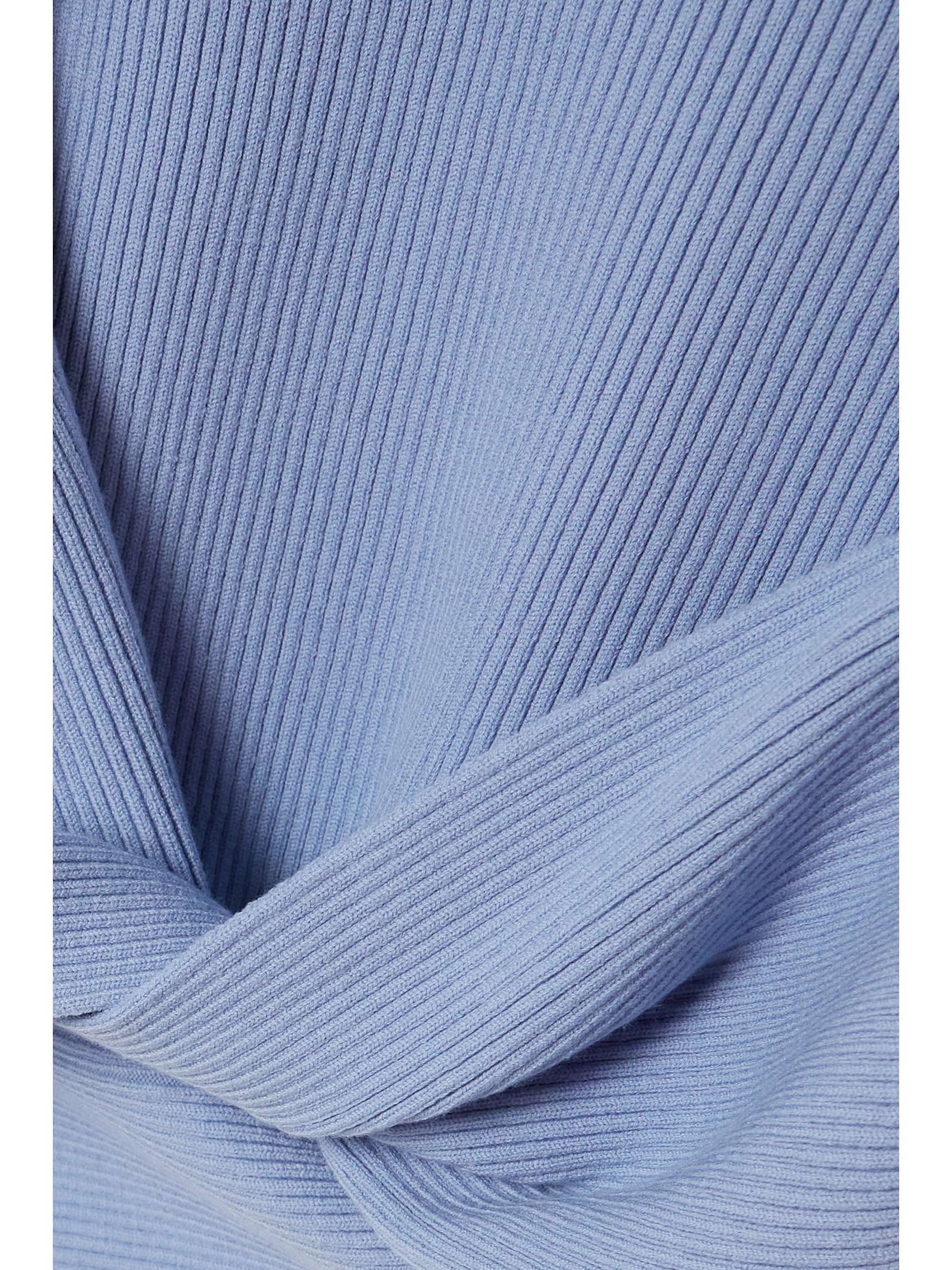GAUGE81 Lifa cropped twisted ribbed merino wool-blend top
