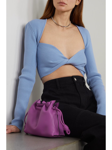 GAUGE81 Lifa cropped twisted ribbed merino wool-blend top