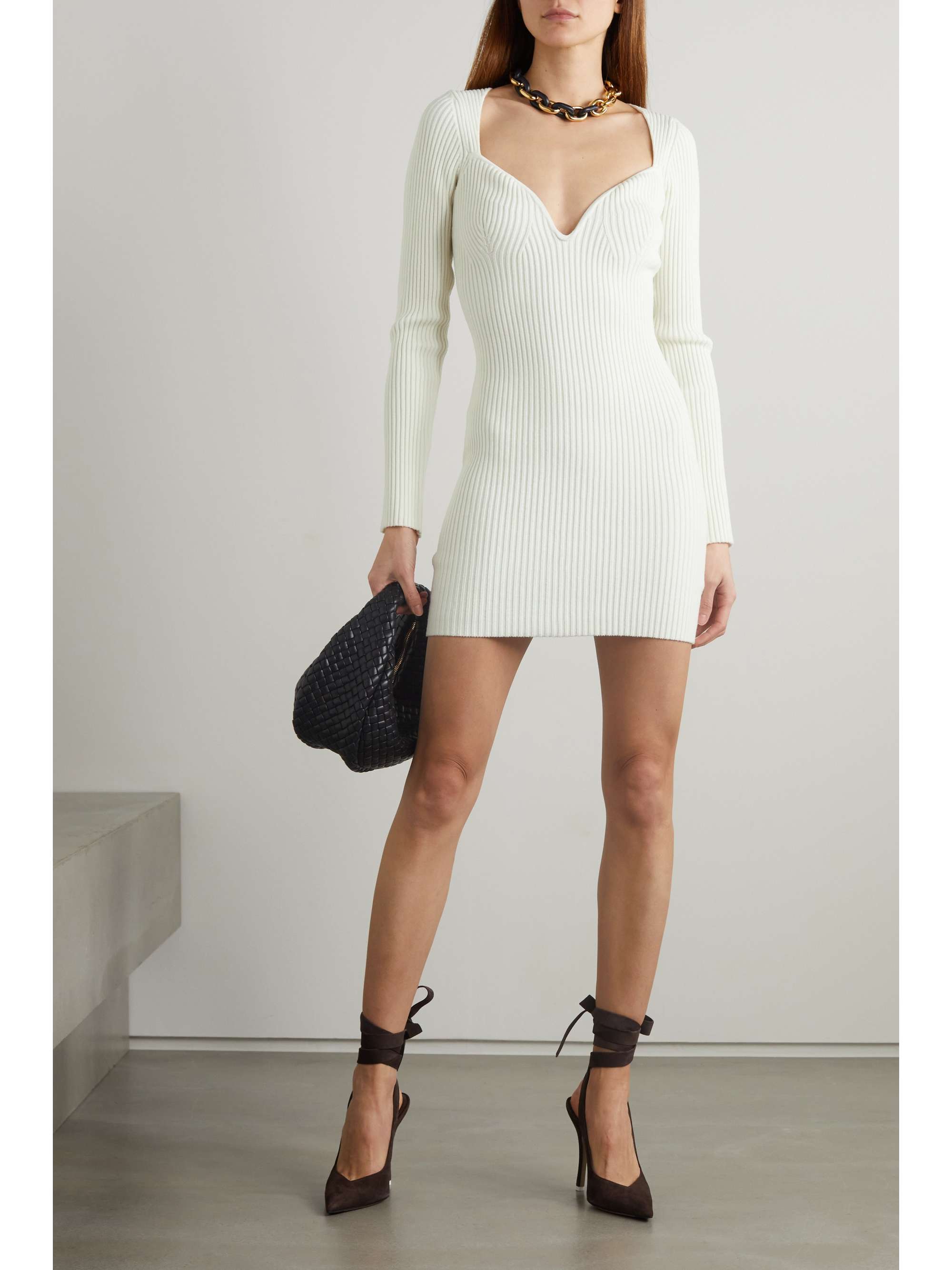 GAUGE81 Mija ribbed merino wool-blend mini dress