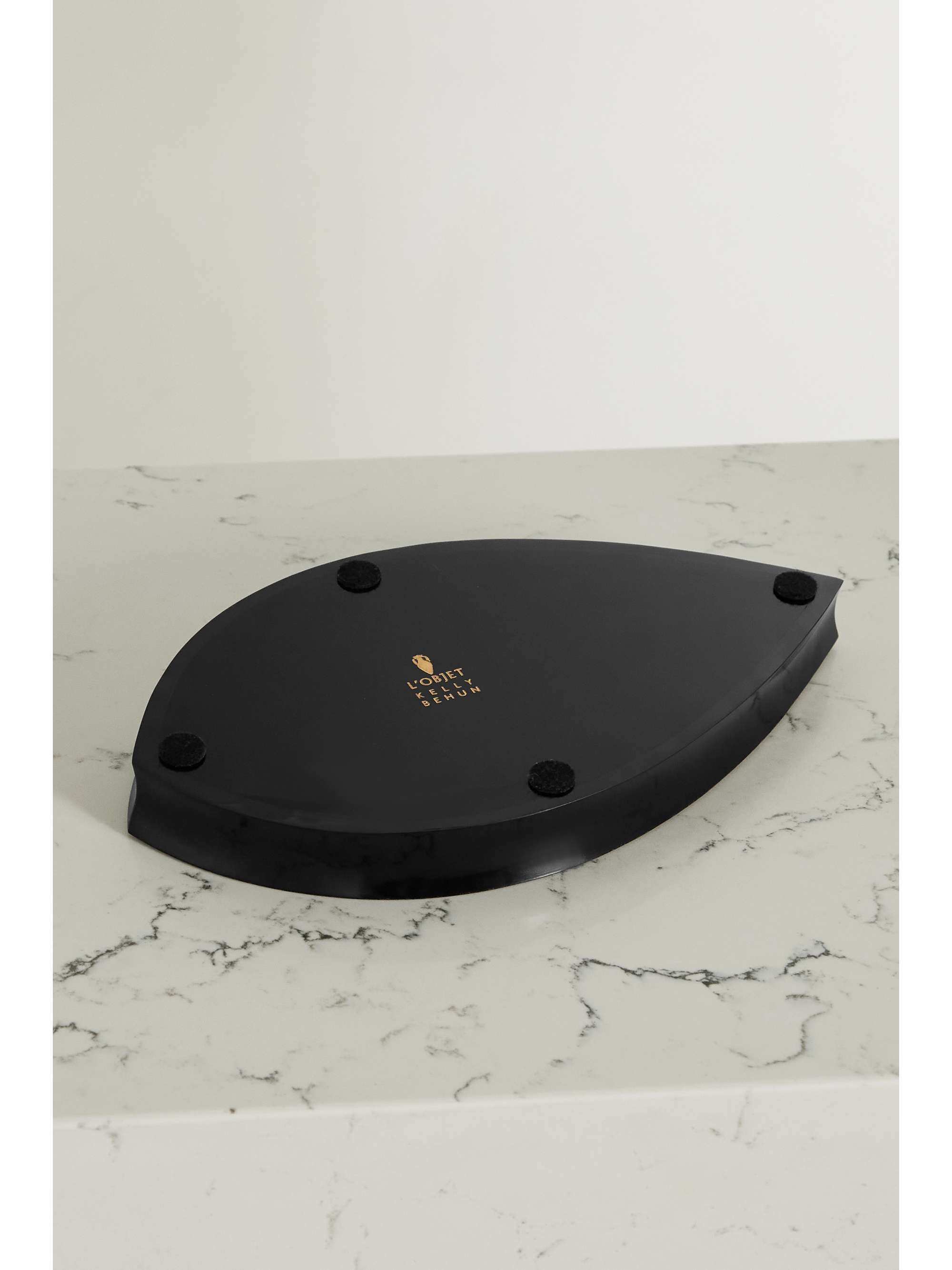 L'OBJET + Kelly Behun Wide Eye resin, shell and brass tray
