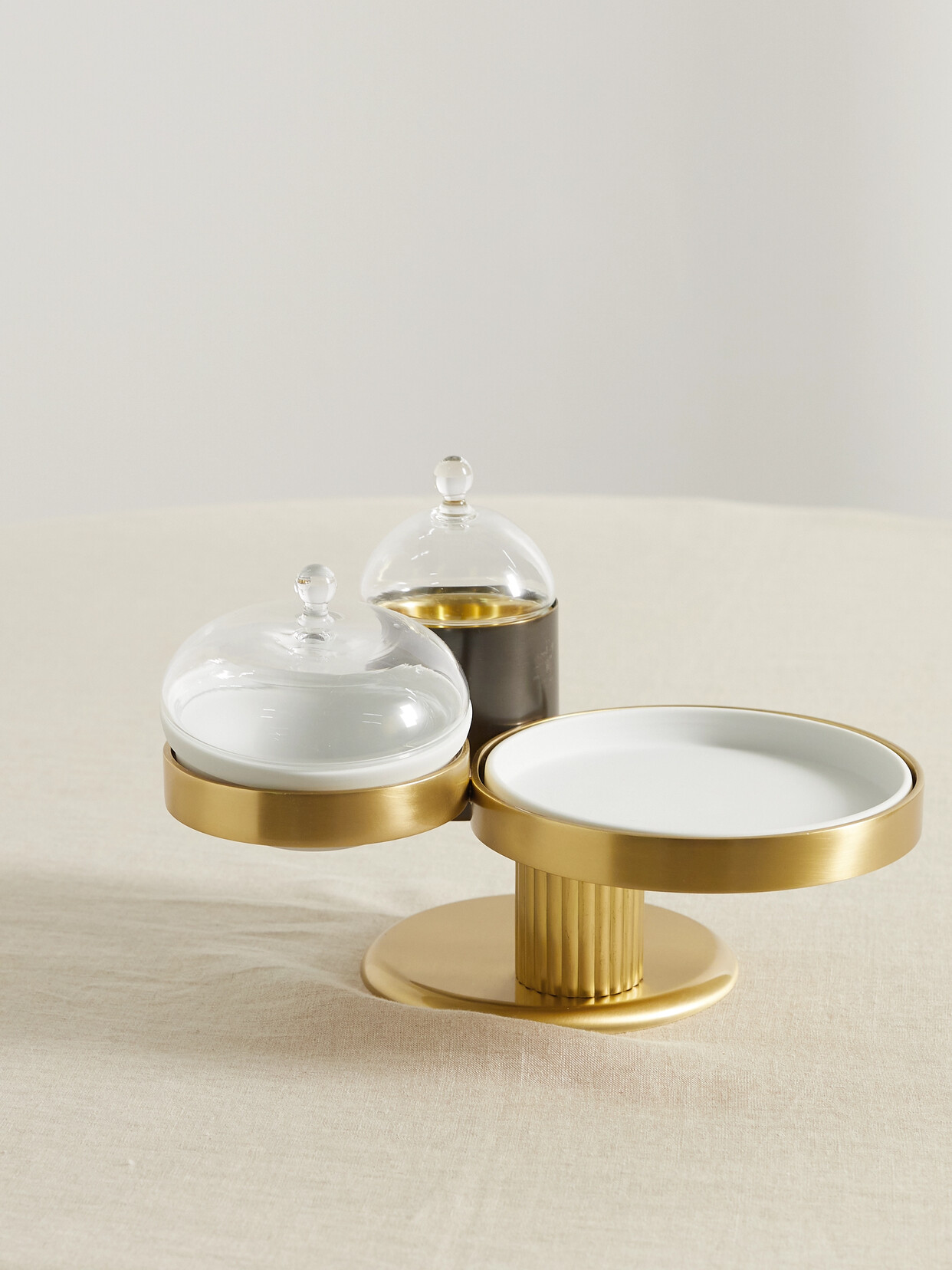 L'Objet - + Kelly Behun High Rise Small Gold-plated, Porcelain And Glass Server - one size