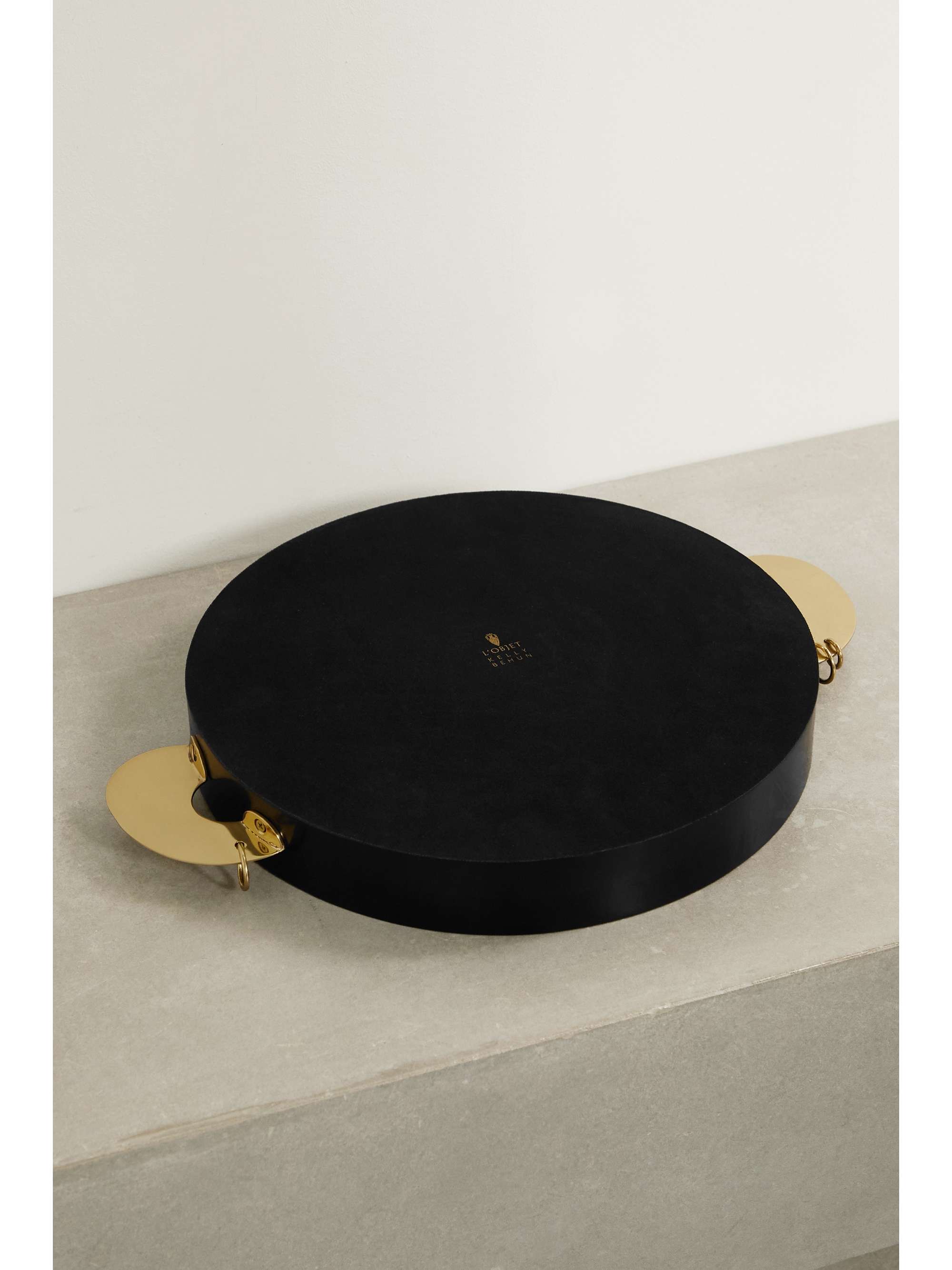 L'OBJET + Kelly Behun Henri resin and brass tray