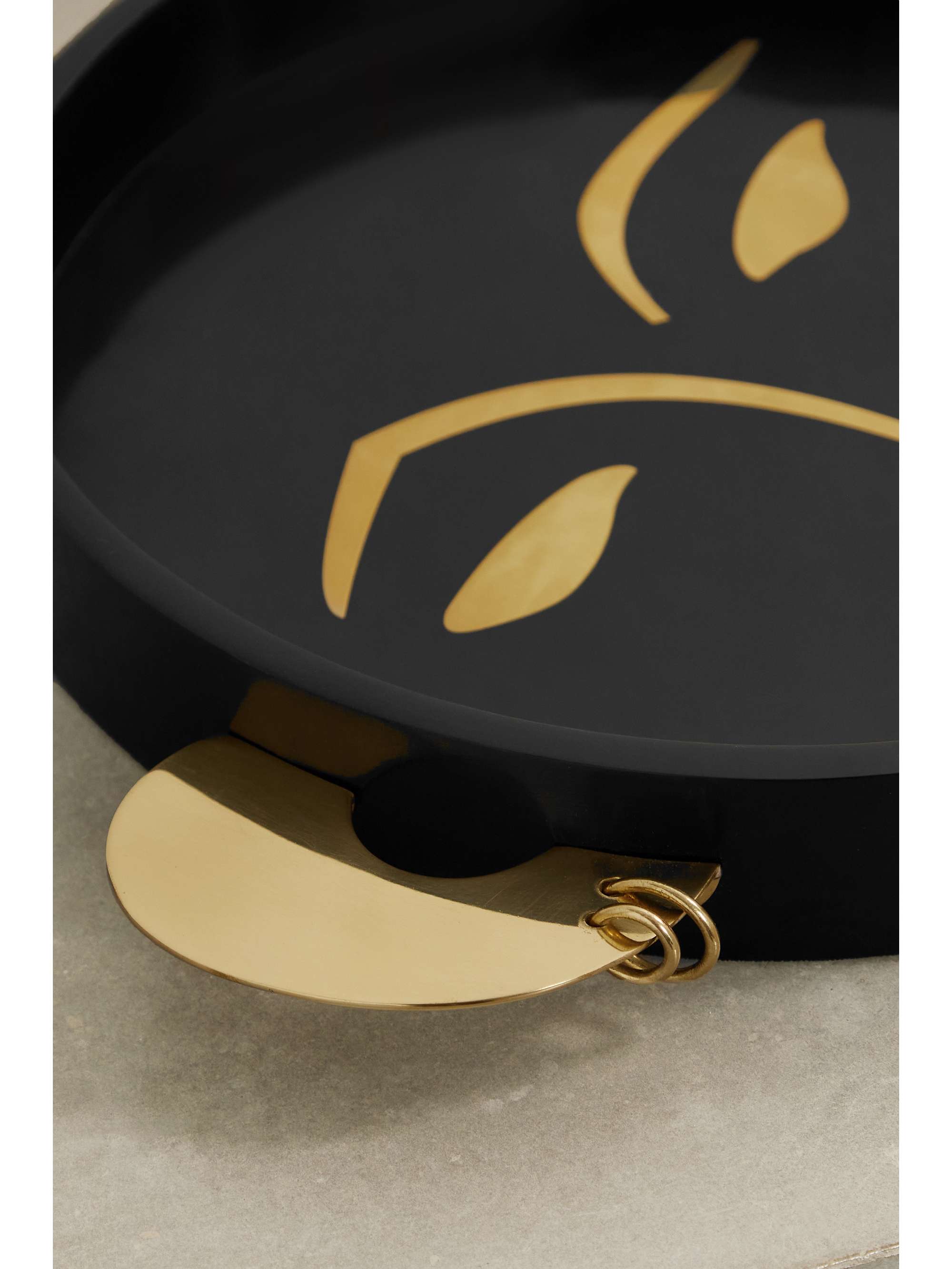 L'OBJET + Kelly Behun Henri resin and brass tray