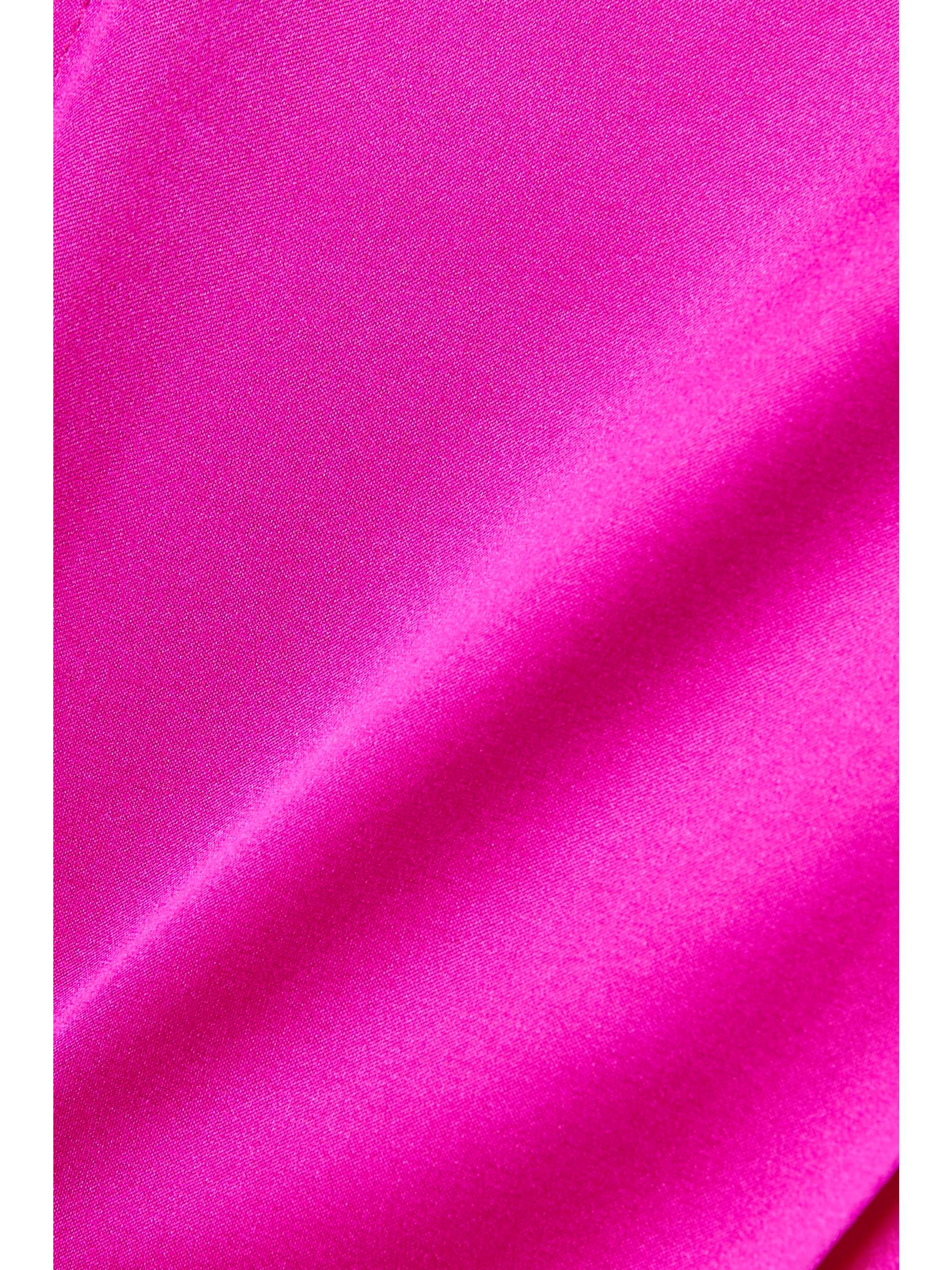 TOM FORD Velvet-trimmed stretch-silk satin pants