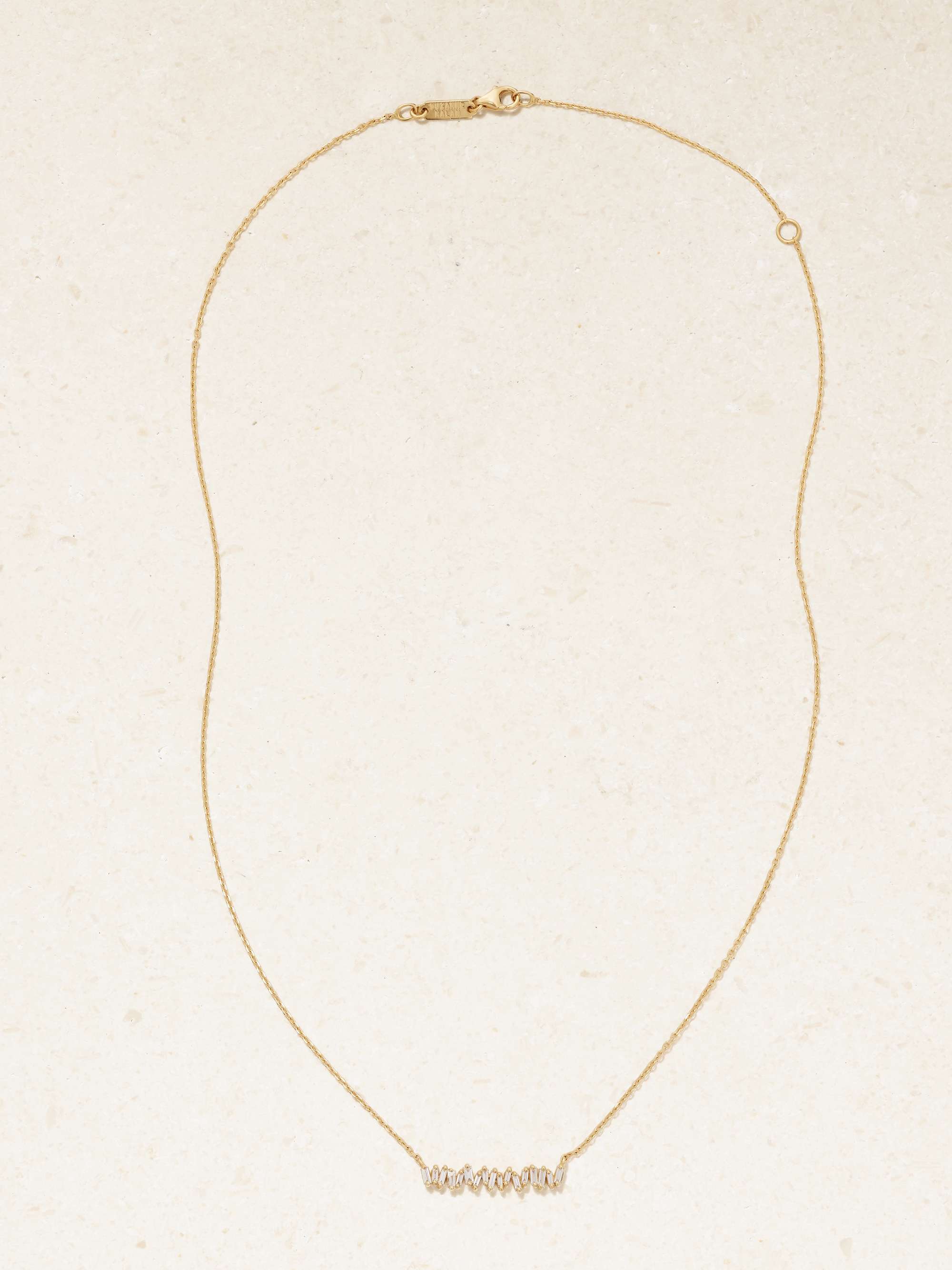 SUZANNE KALAN 18-karat gold diamond necklace