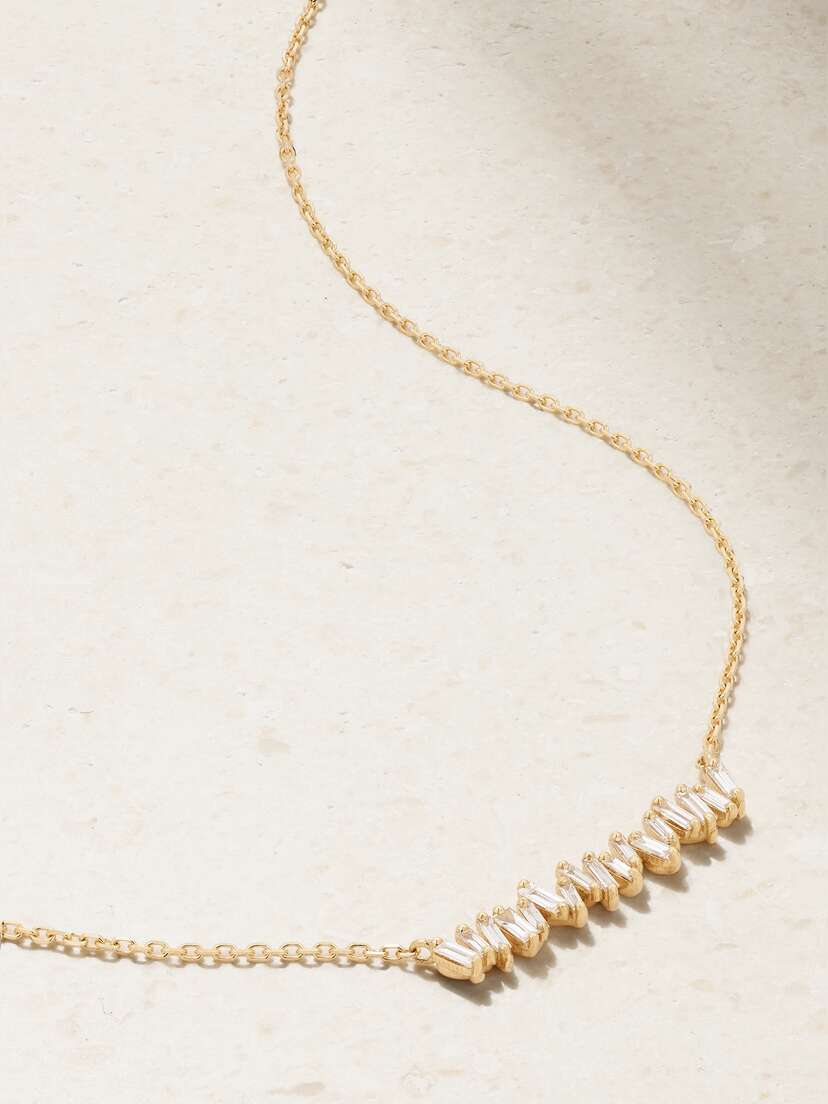 Suzanne Kalan 18-karat Gold Diamond Necklace