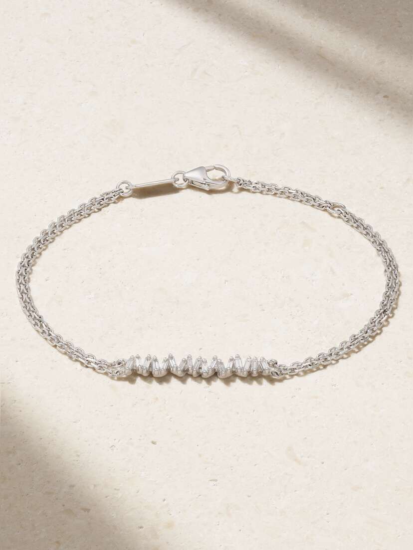 Suzanne Kalan 18-karat White Gold Diamond Bracelet