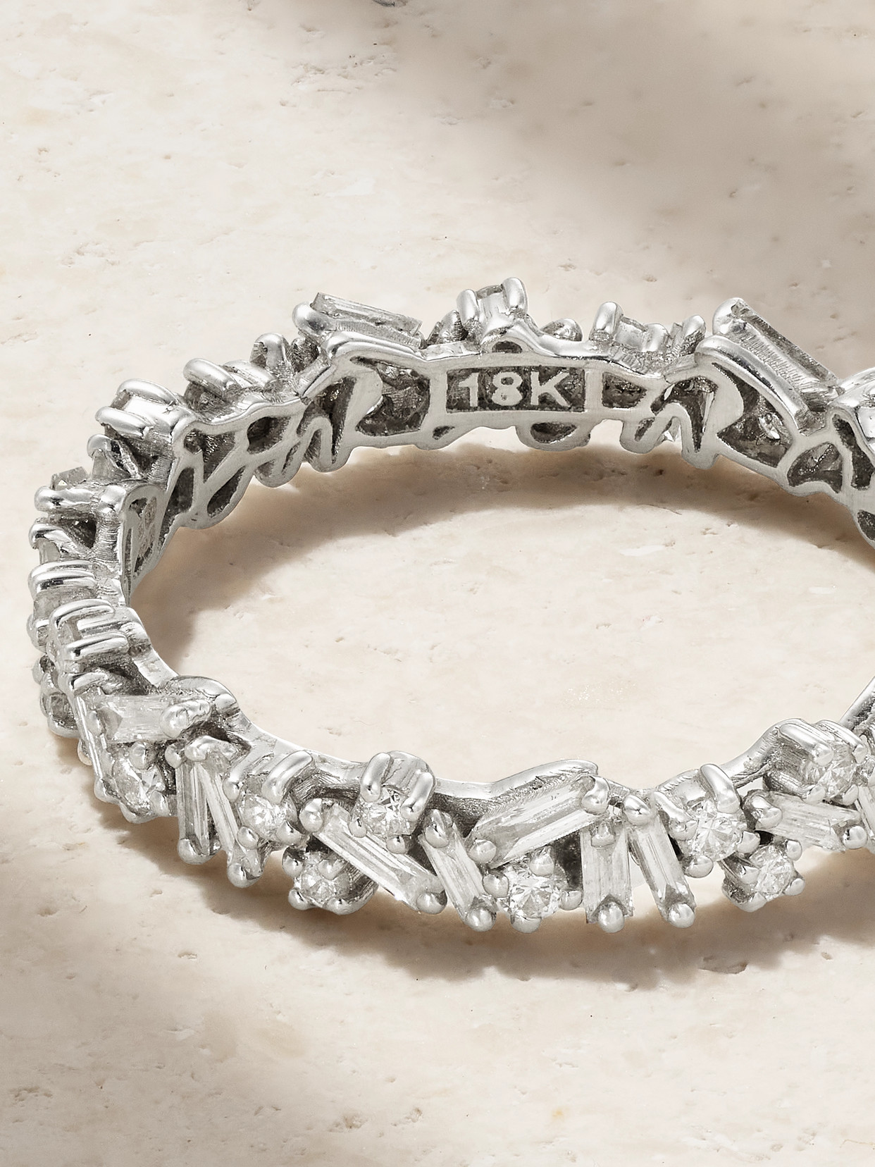 Suzanne Kalan 18-karat White Gold Diamond Ring In Gold
