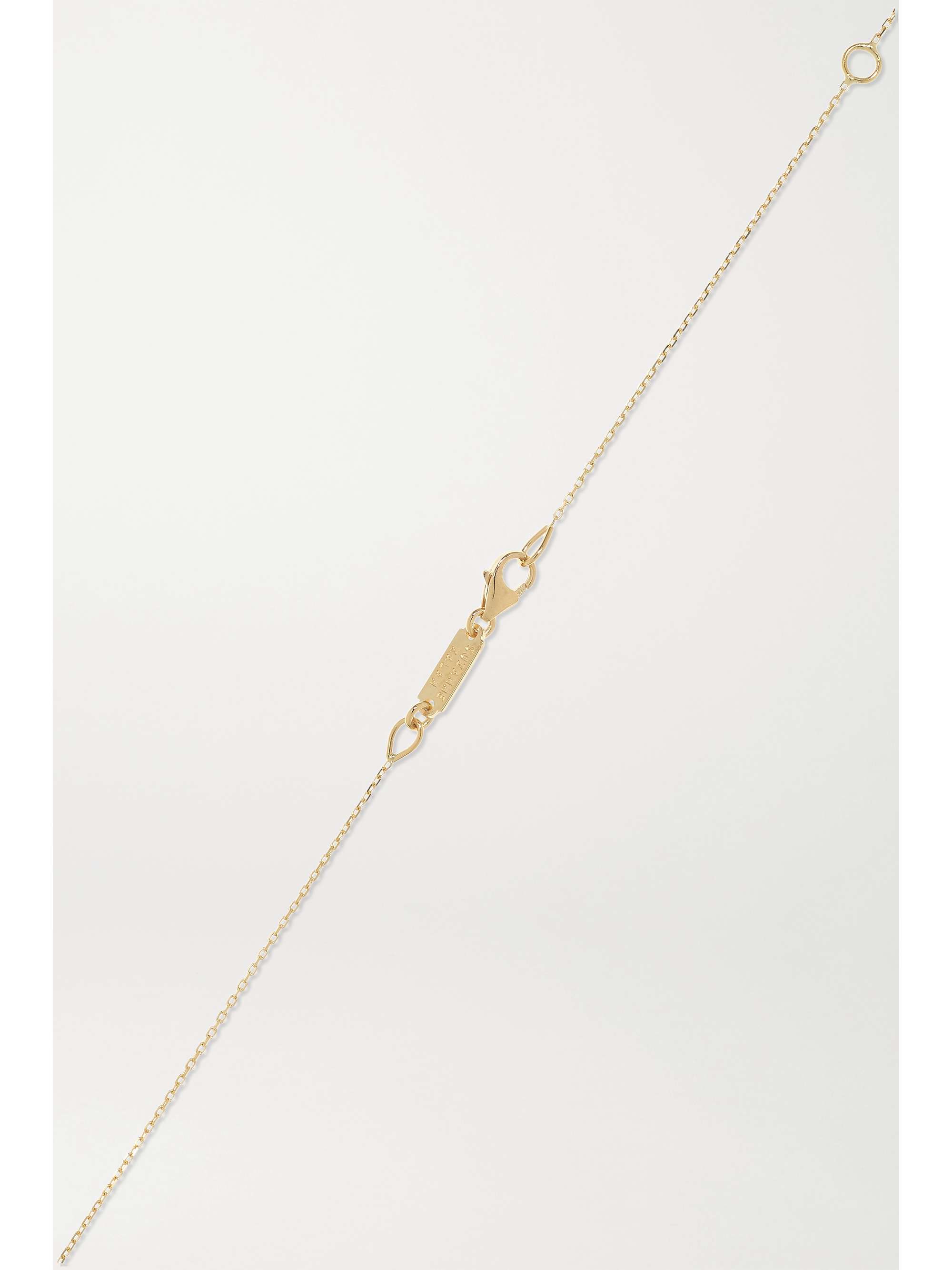 SUZANNE KALAN 18-karat gold, emerald and diamond necklace