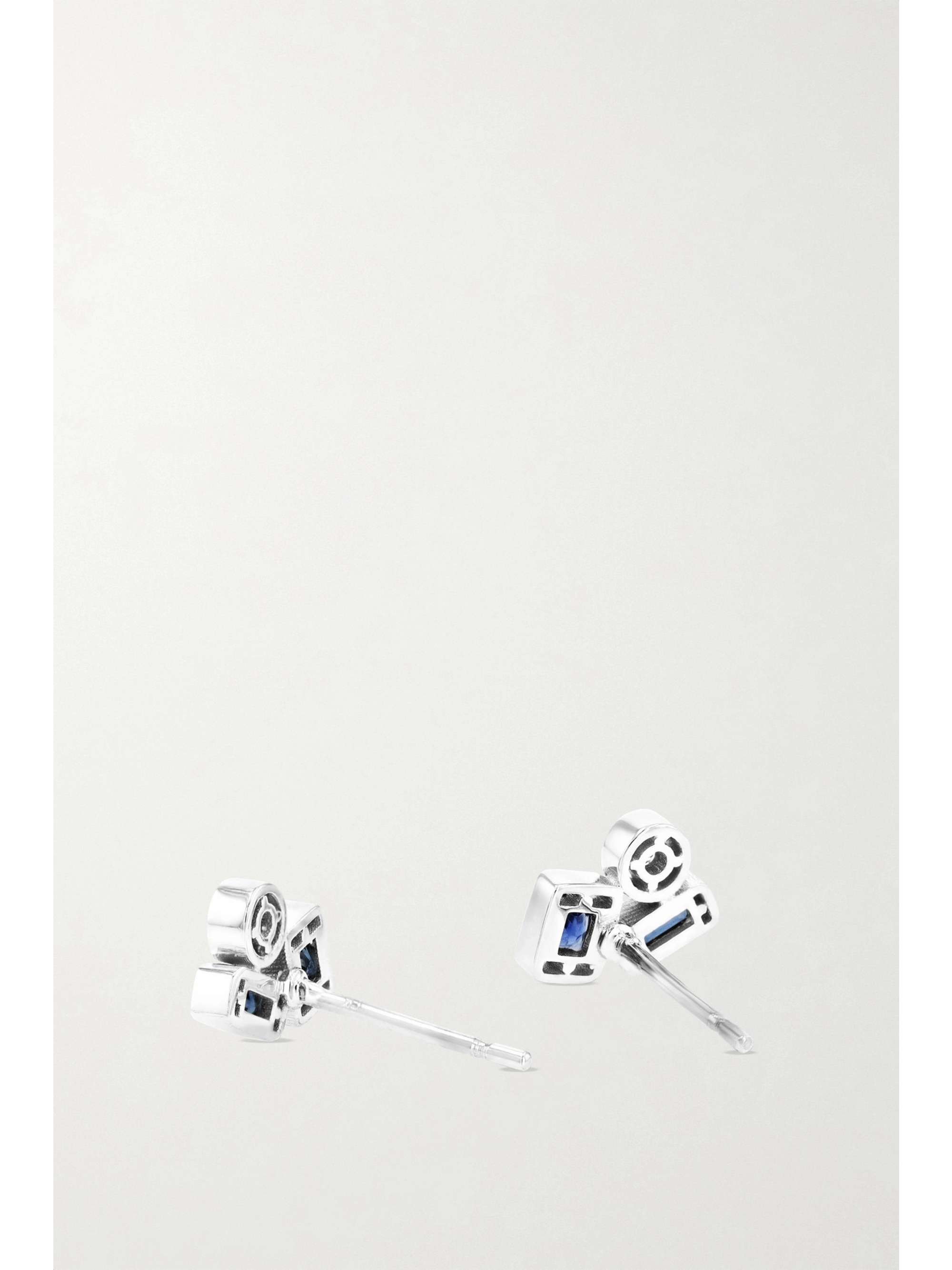 SUZANNE KALAN 18-karat white gold, sapphire and diamond earrings