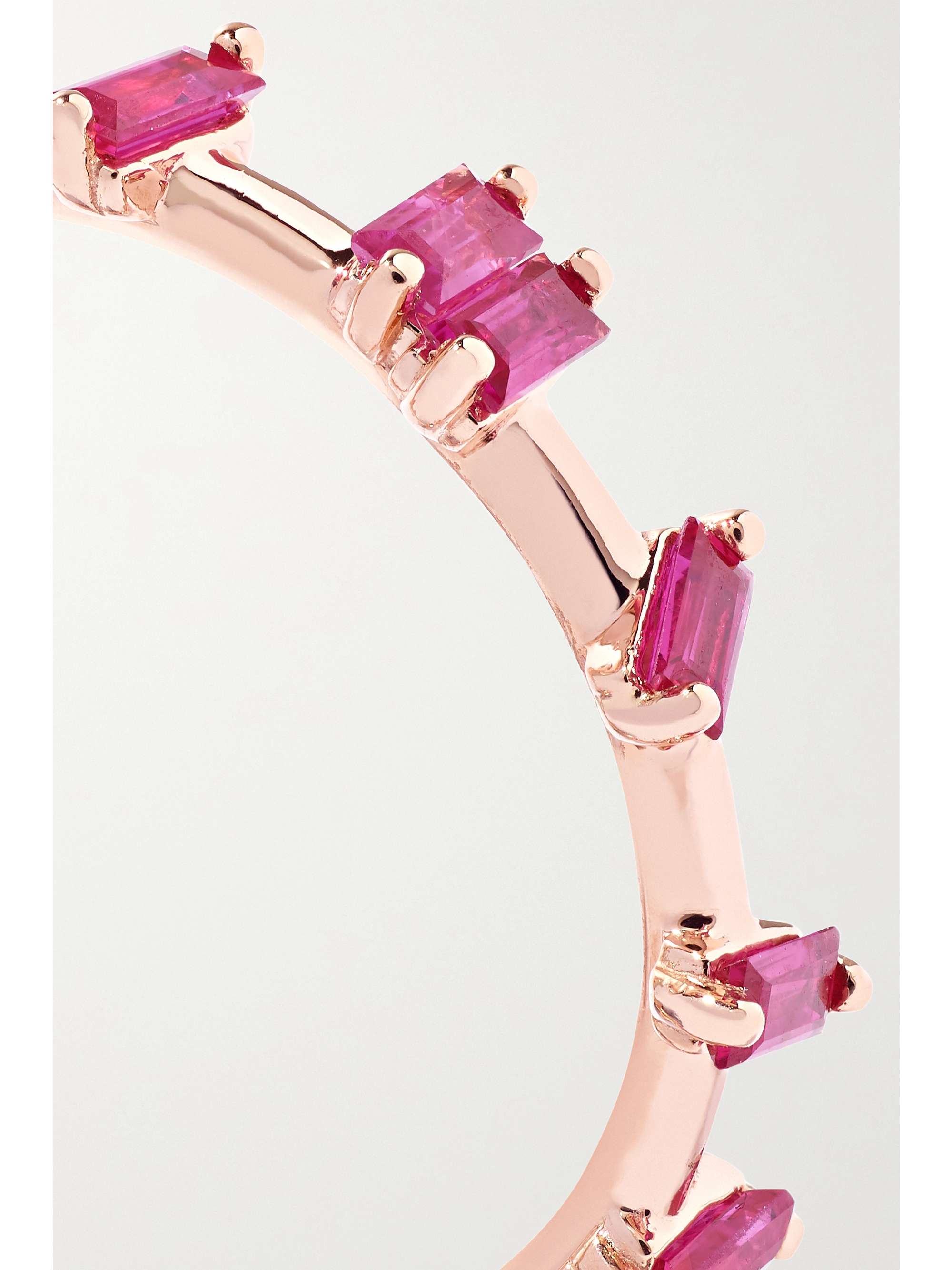 SUZANNE KALAN Barbwire 18-karat rose gold ruby ring
