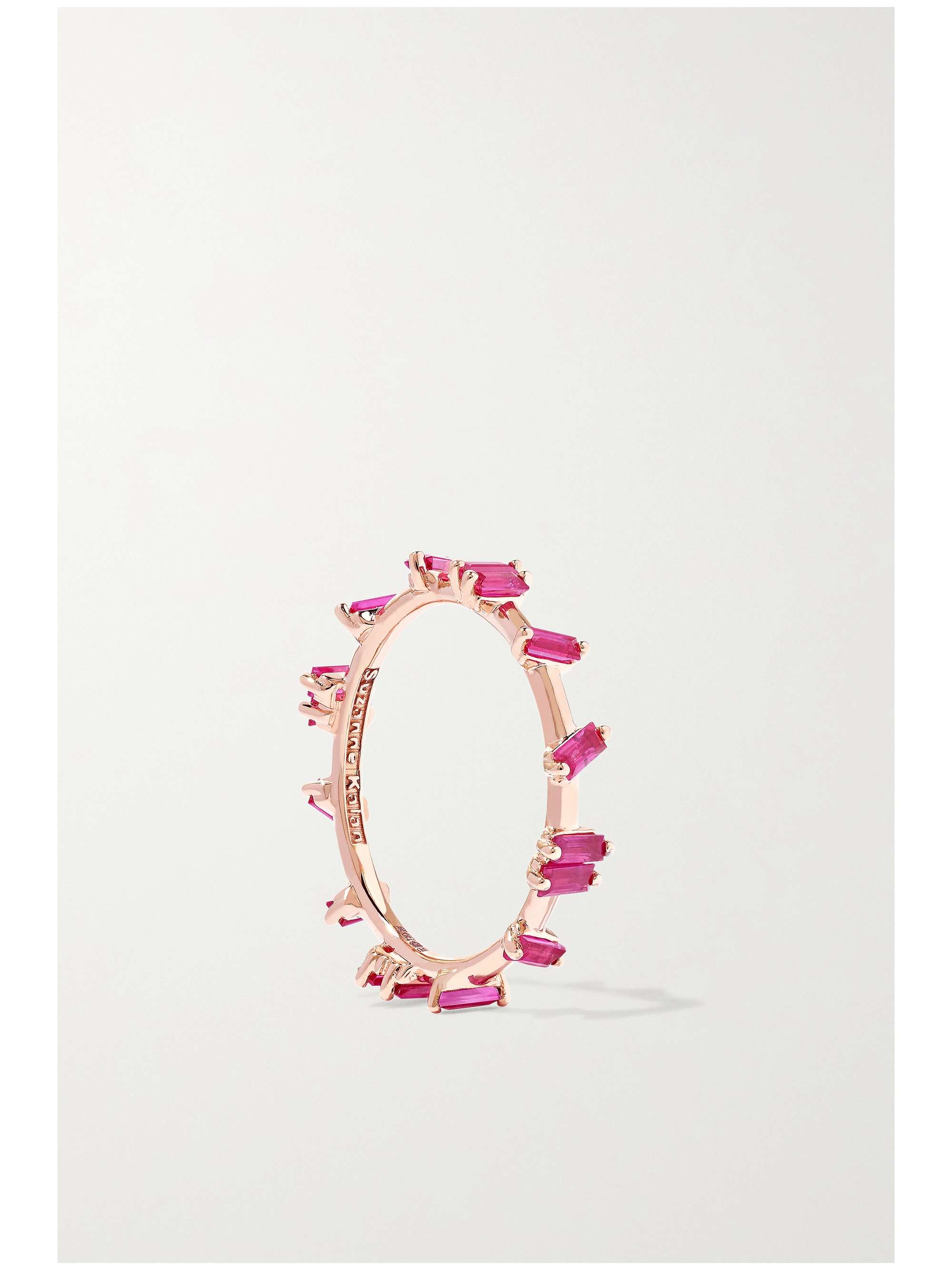 SUZANNE KALAN Barbwire 18-karat rose gold ruby ring