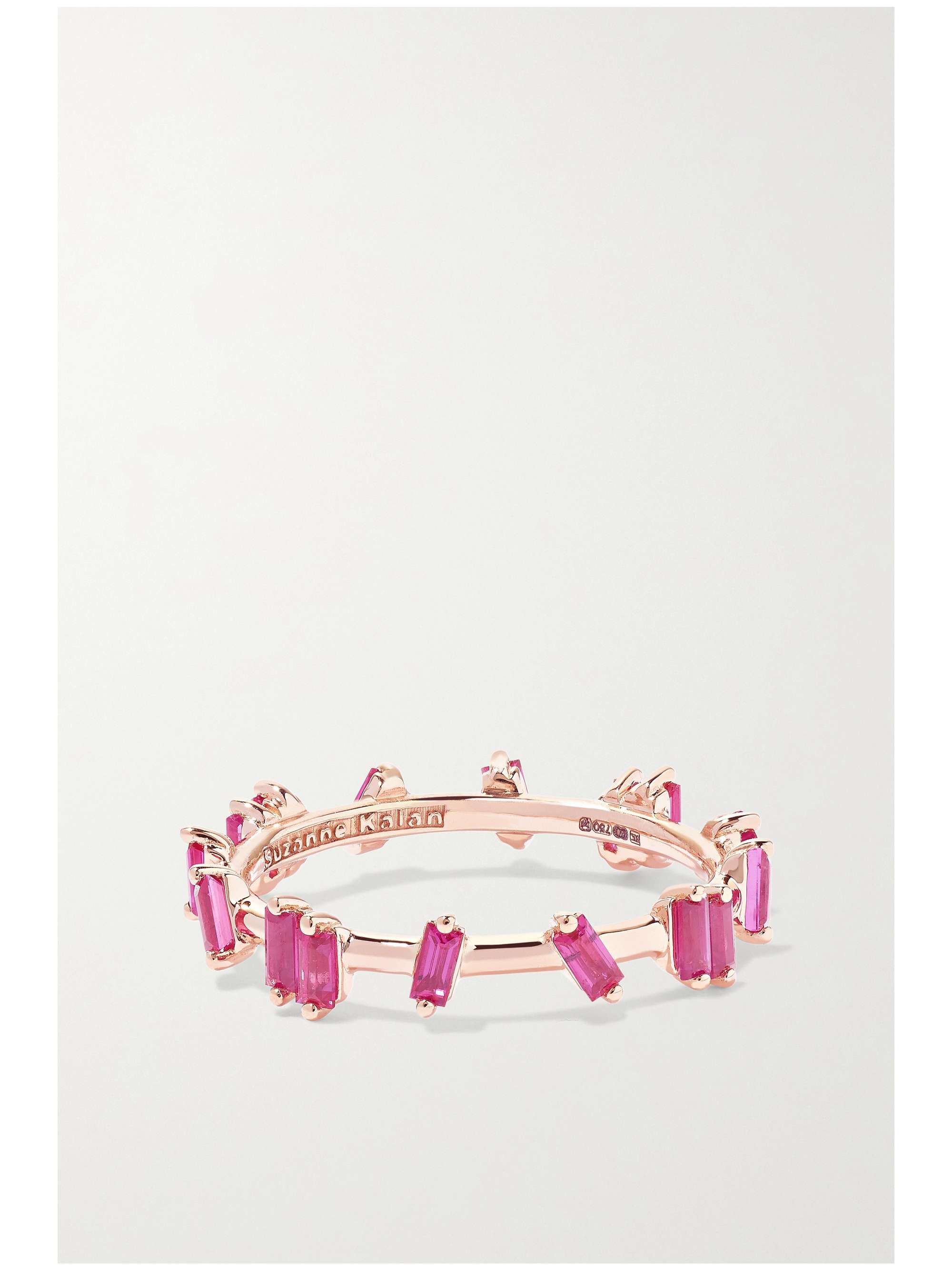 SUZANNE KALAN Barbwire 18-karat rose gold ruby ring | NET-A-PORTER