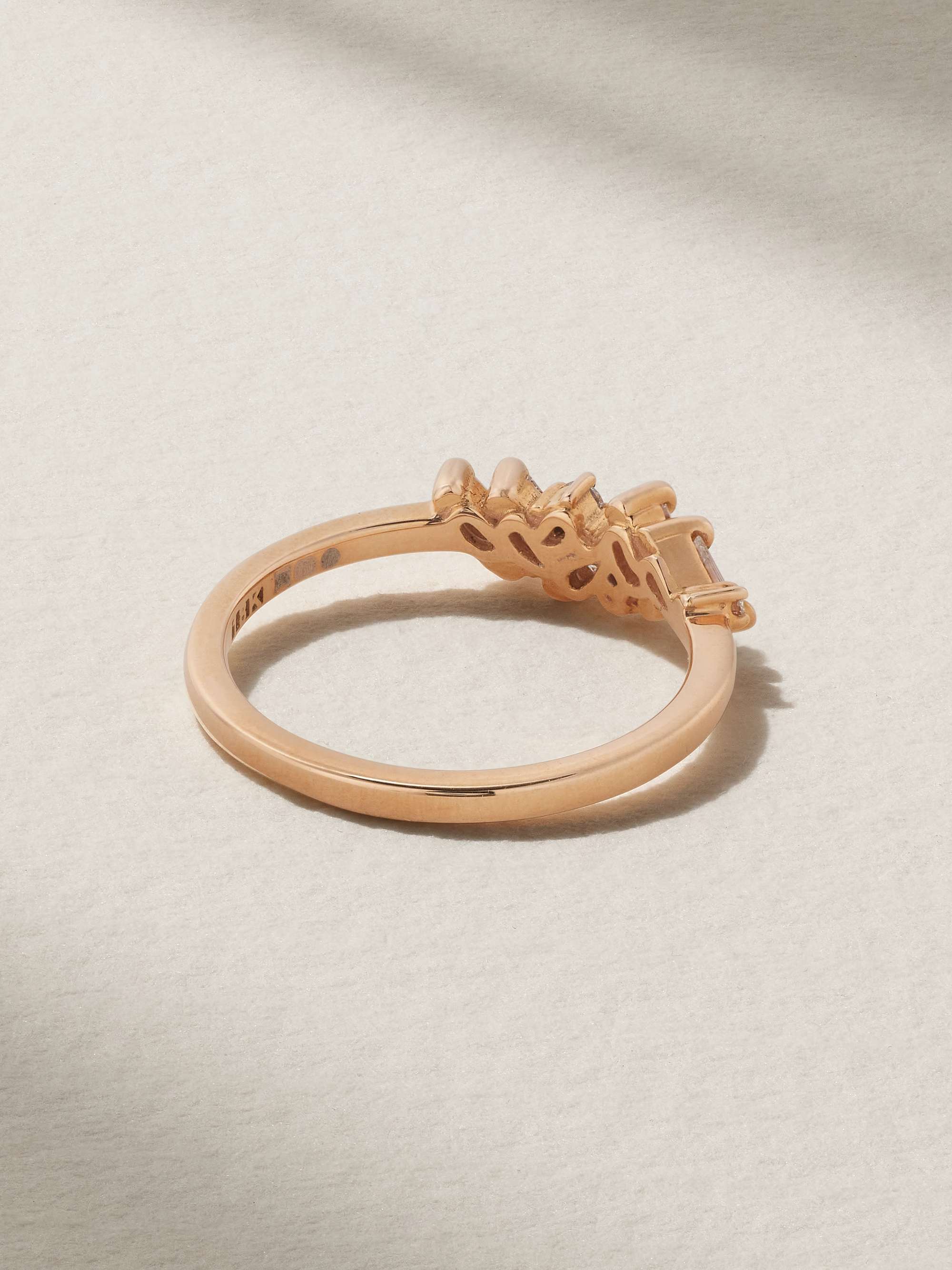 SUZANNE KALAN 18-karat rose gold diamond ring