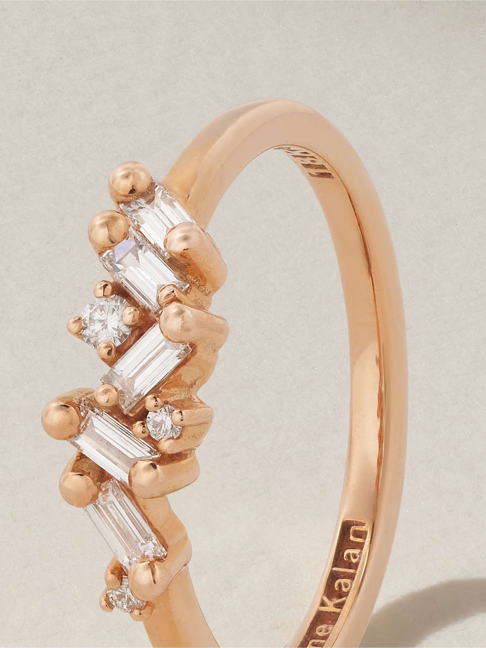 SUZANNE KALAN 18-karat rose gold diamond ring
