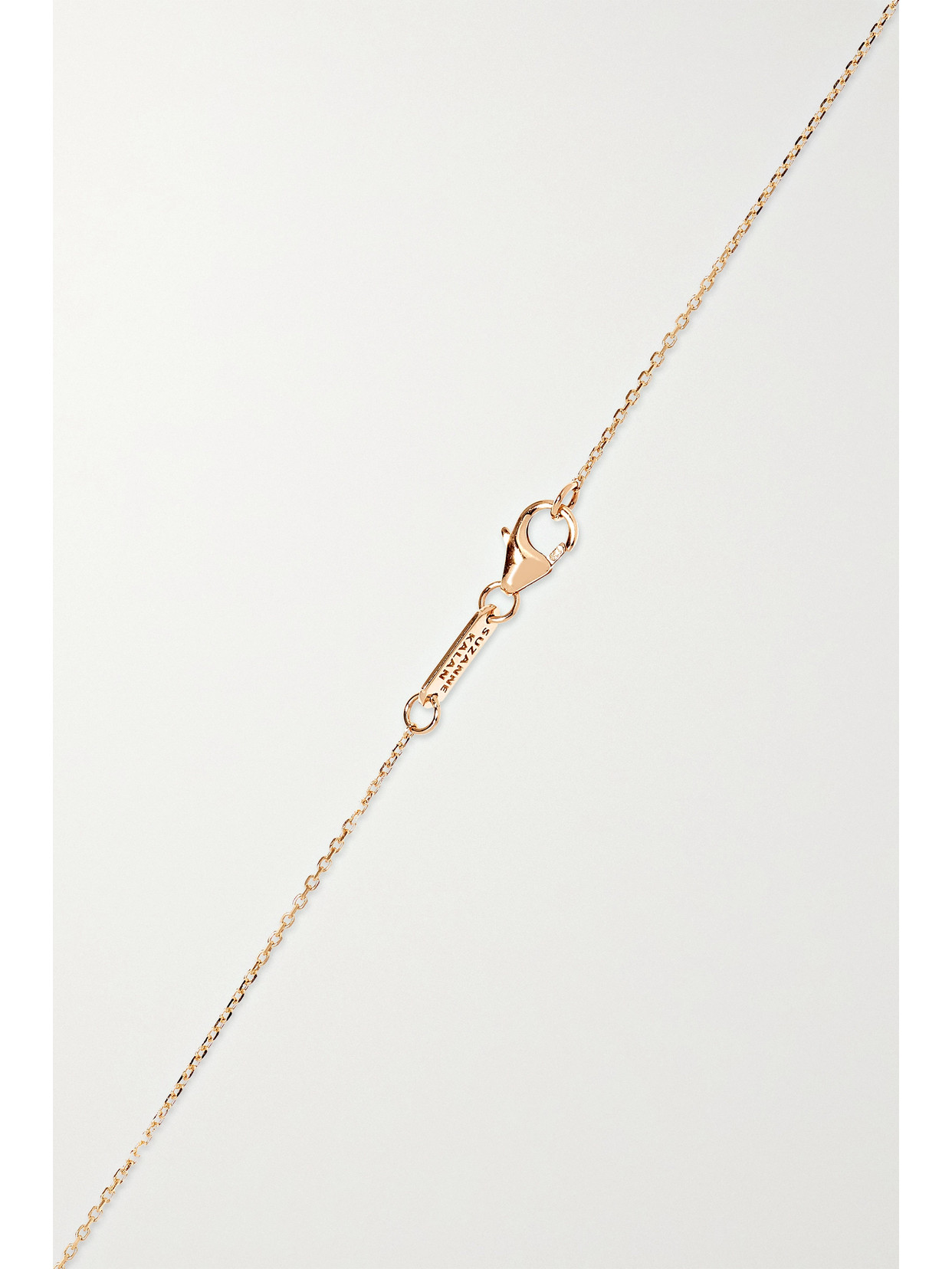 Shop Suzanne Kalan 18-karat Rose Gold, Sapphire And Diamond Necklace