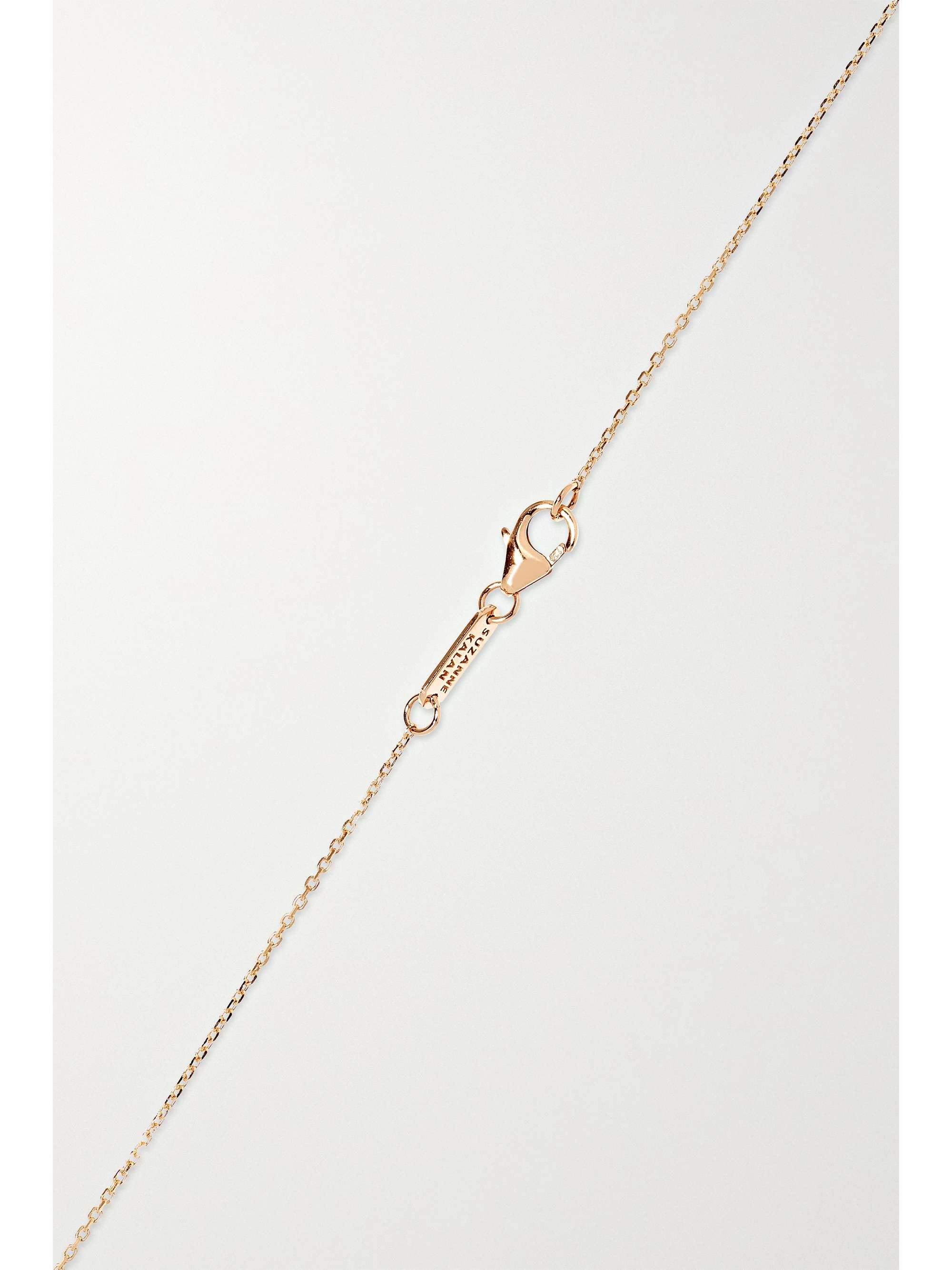 SUZANNE KALAN 18-karat rose gold, sapphire and diamond necklace