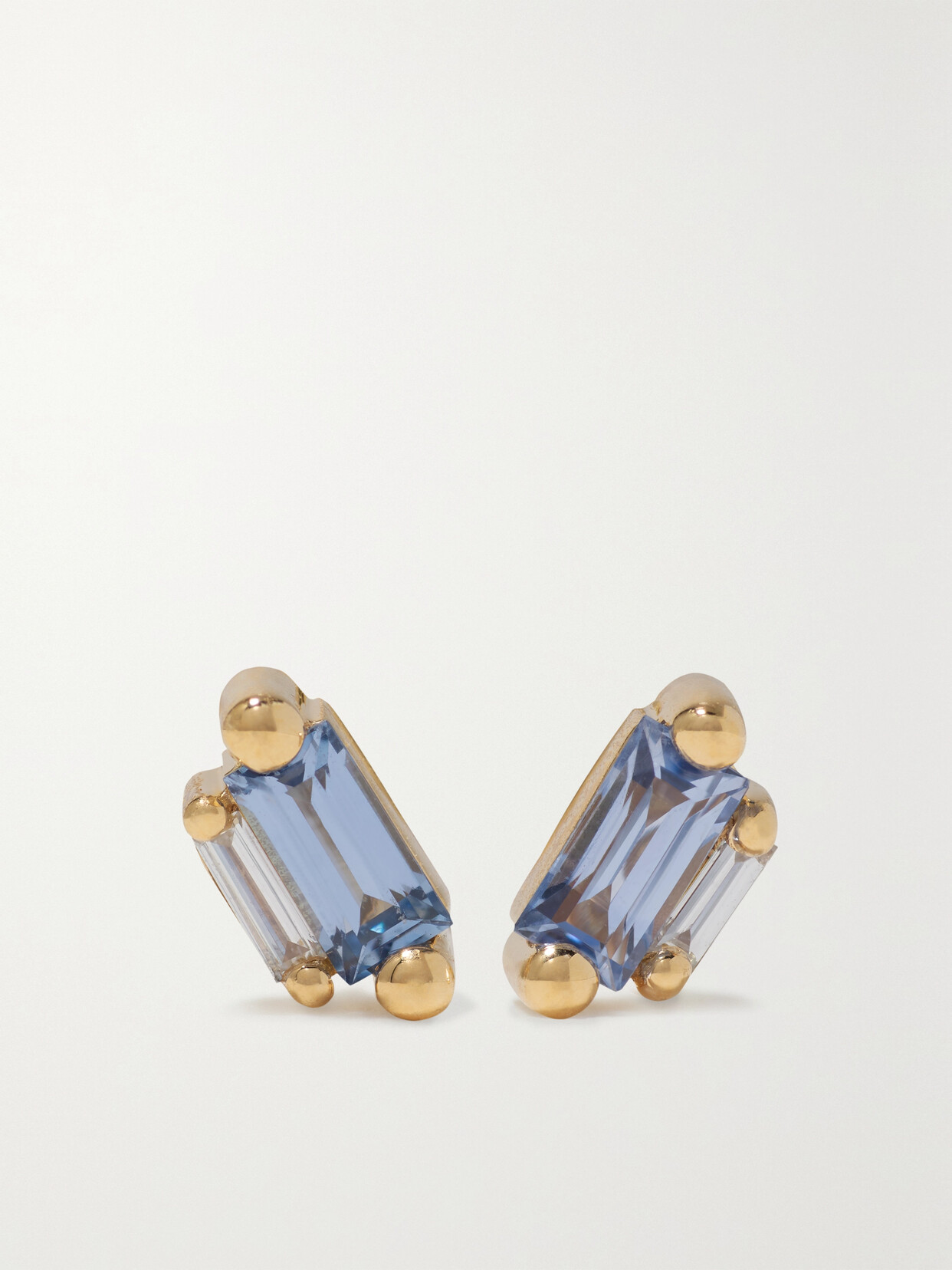 Suzanne Kalan 18-karat Gold, Sapphire And Diamond Earrings