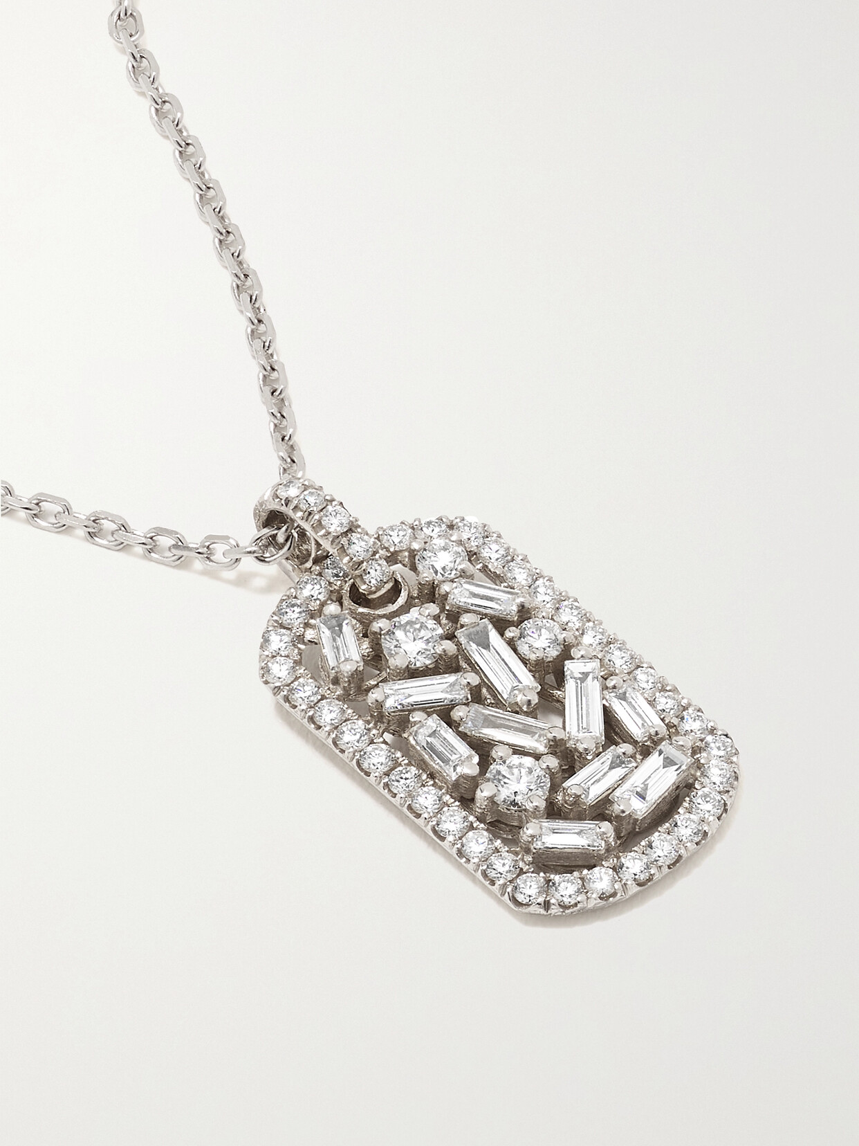 Suzanne Kalan 18-karat White  Diamond Necklace