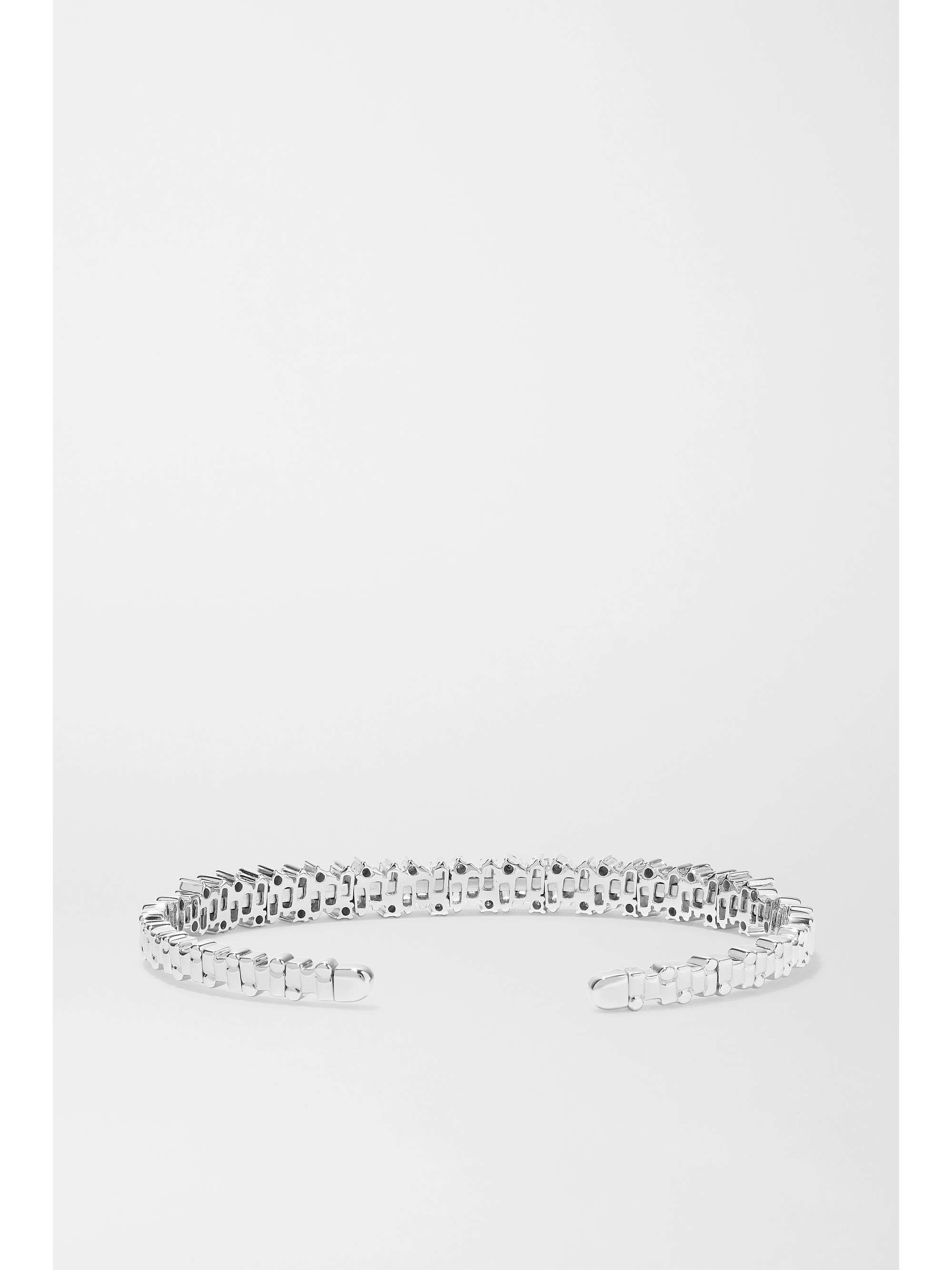 SUZANNE KALAN 18-karat white gold diamond cuff