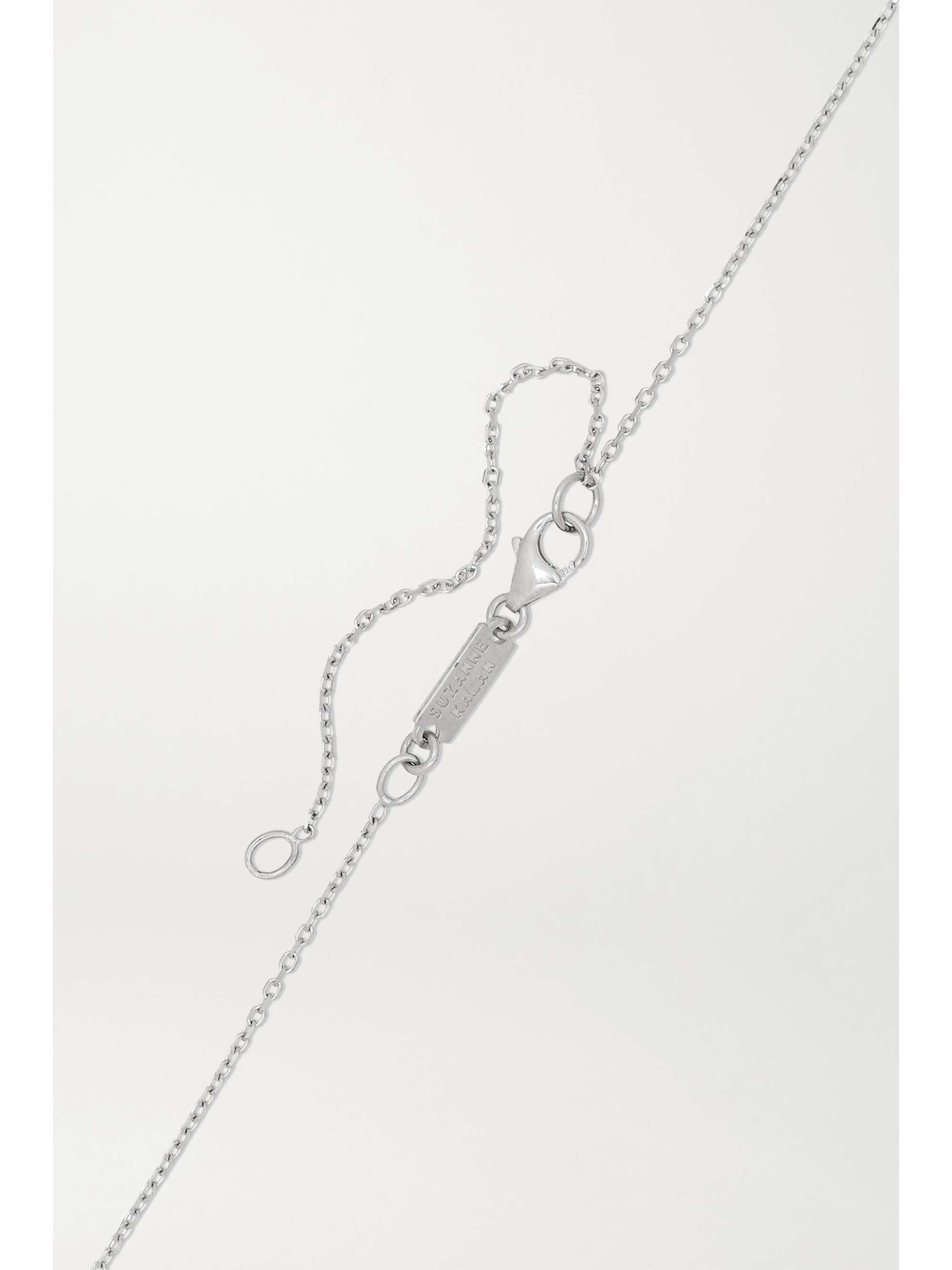 SUZANNE KALAN 18-karat white gold diamond necklace